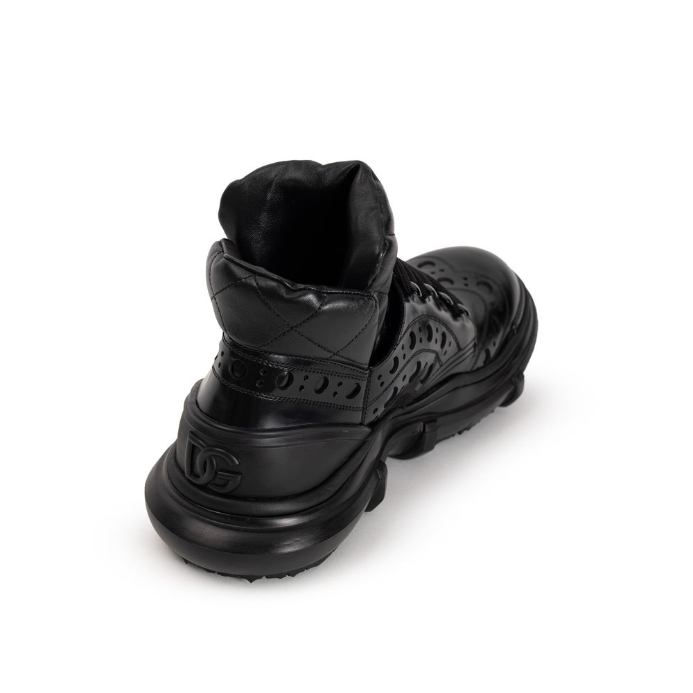 Dolce & Gabbana Black Leather Oxfords And Derby - Image 4