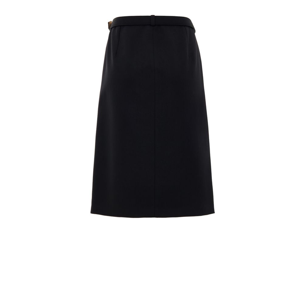 Gucci Black Wool Skirt - Image 2