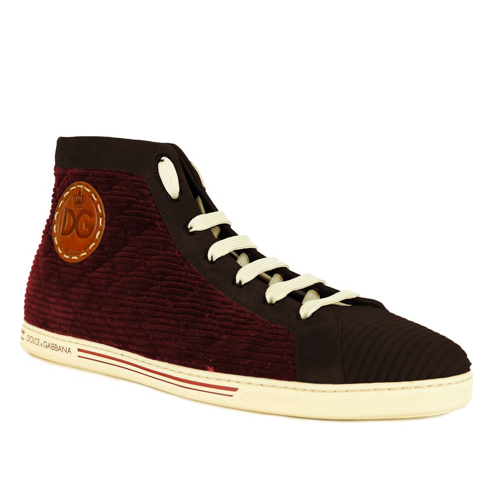 Dolce & Gabbana Red Calfskin Sneaker - Image 3