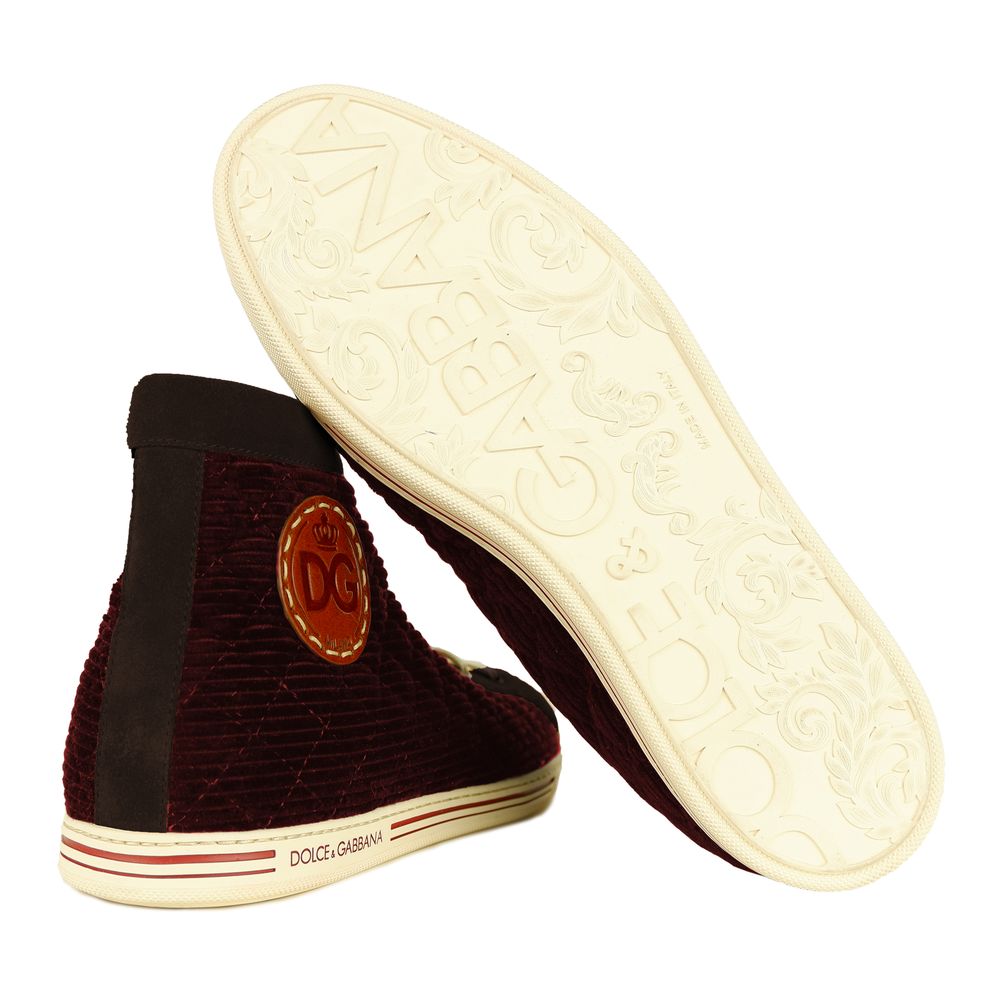 Dolce & Gabbana Red Calfskin Sneaker - Image 4