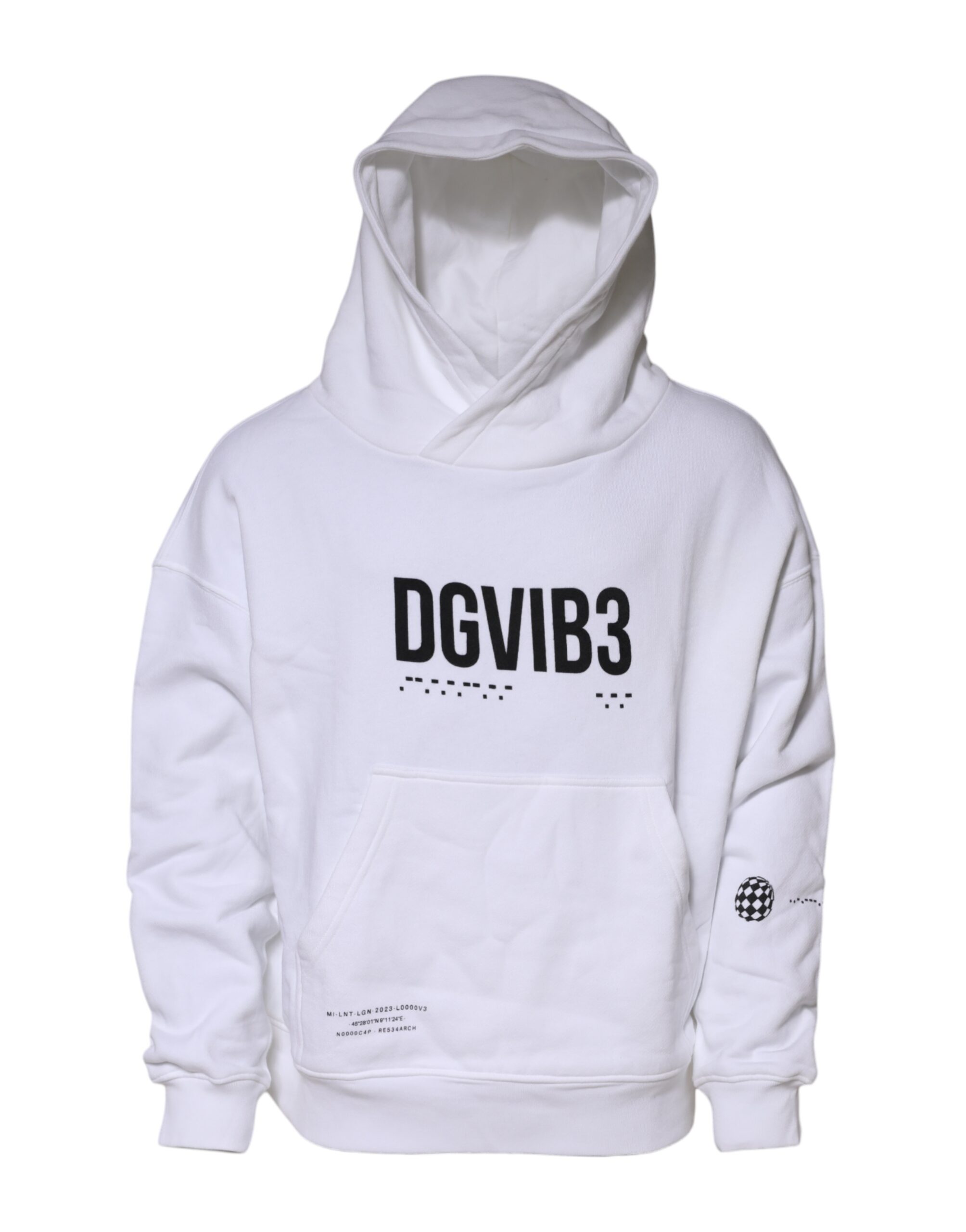 Dolce & Gabbana White DG Vib3 Hooded Men Sweatshirt Sweater - Image 2