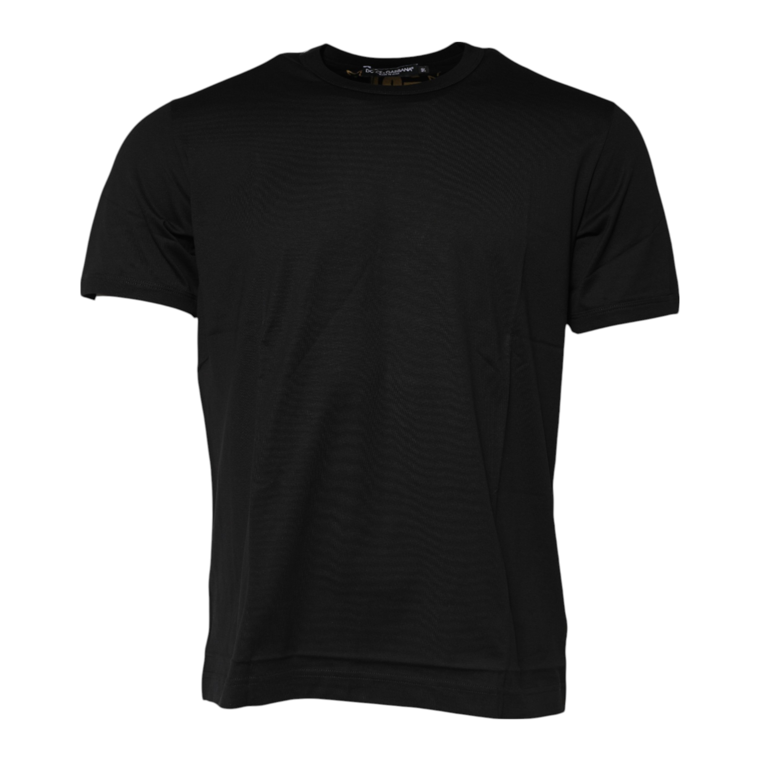 Dolce & Gabbana Black Cotton Logo Print Crew Neck T-shirt - Image 5