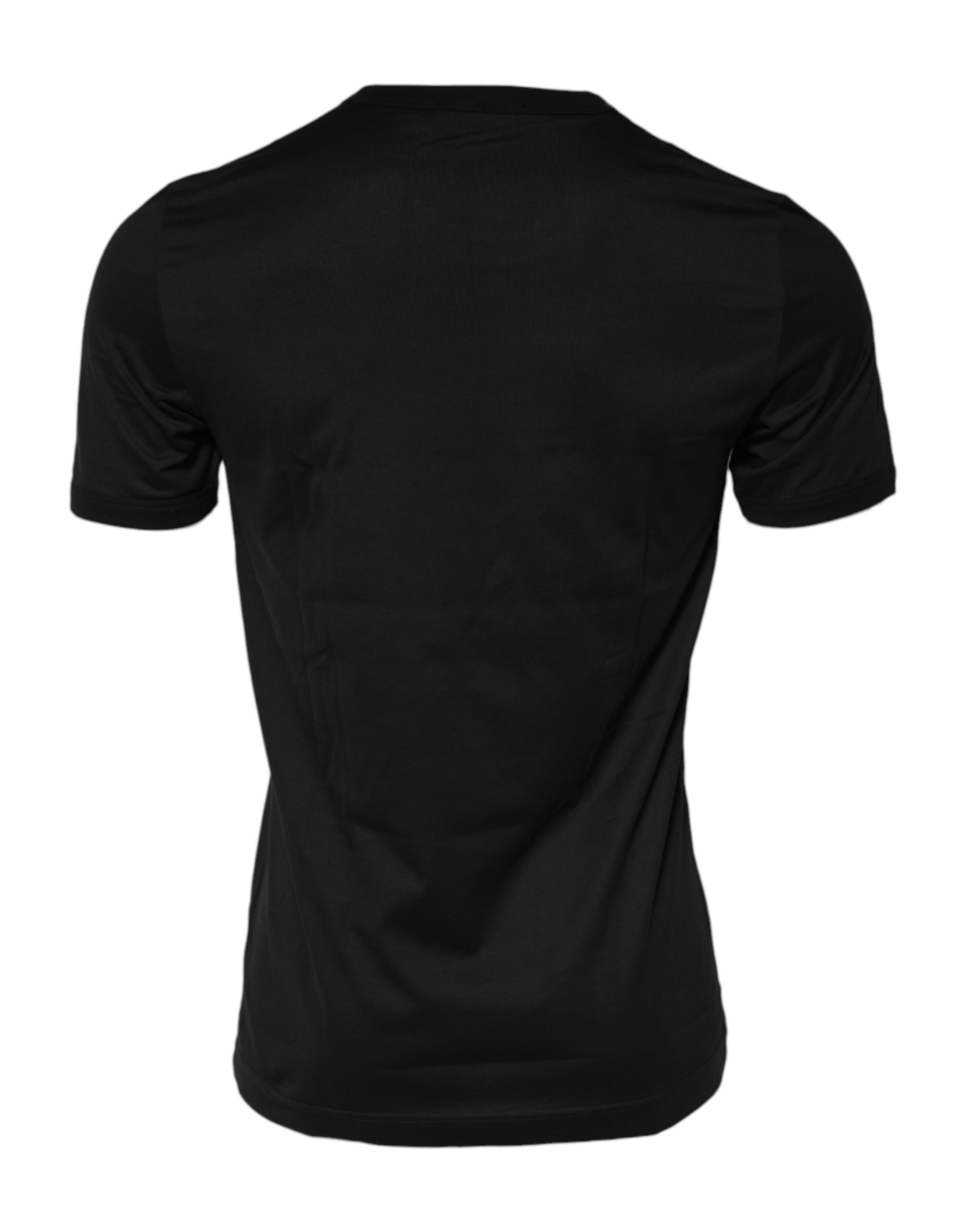 Dolce & Gabbana Black Sacred Heart Cotton Crew Neck T-shirt - Image 3