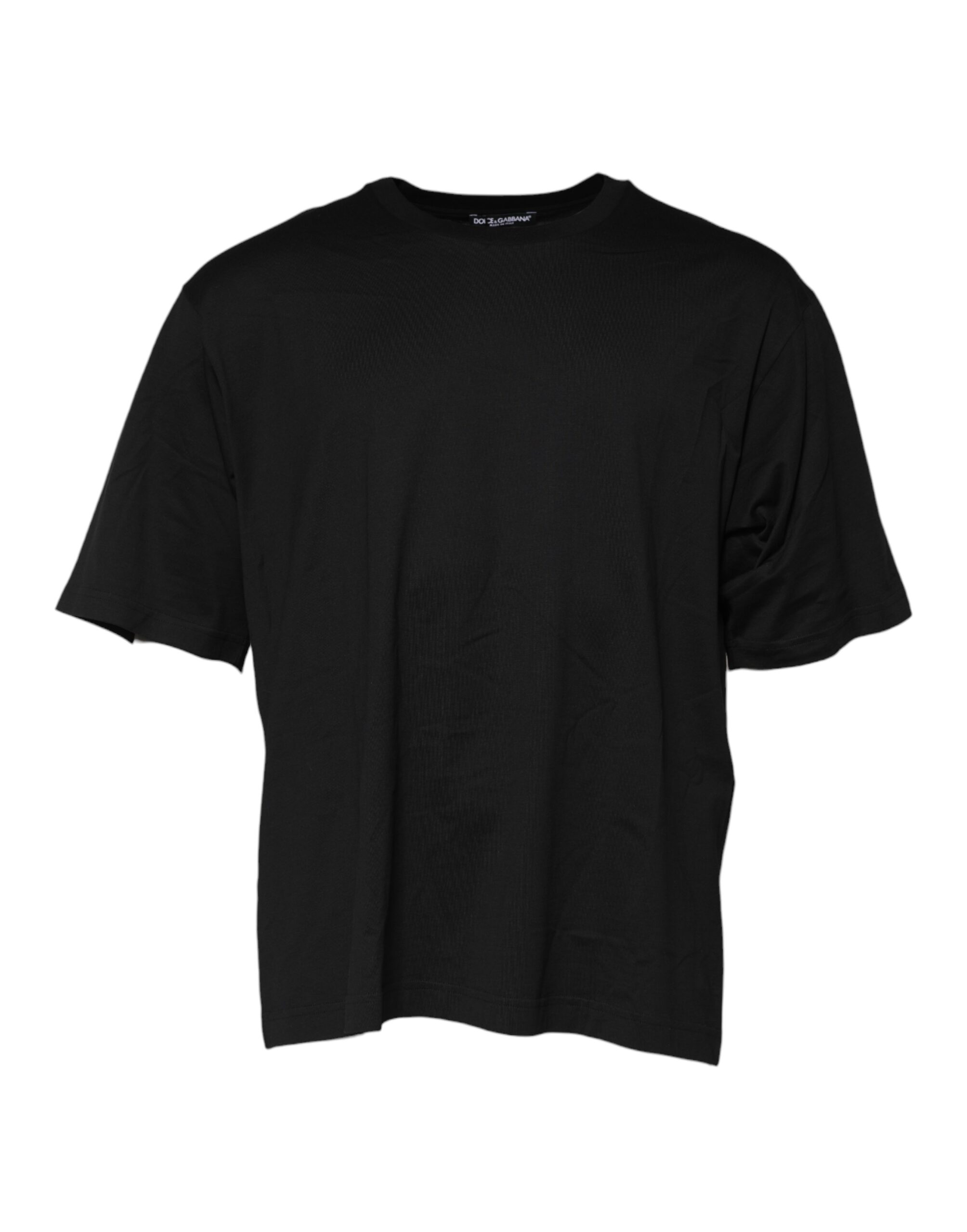 Dolce & Gabbana Black Cotton Crew Neck Short Sleeves T-shirt - Image 2