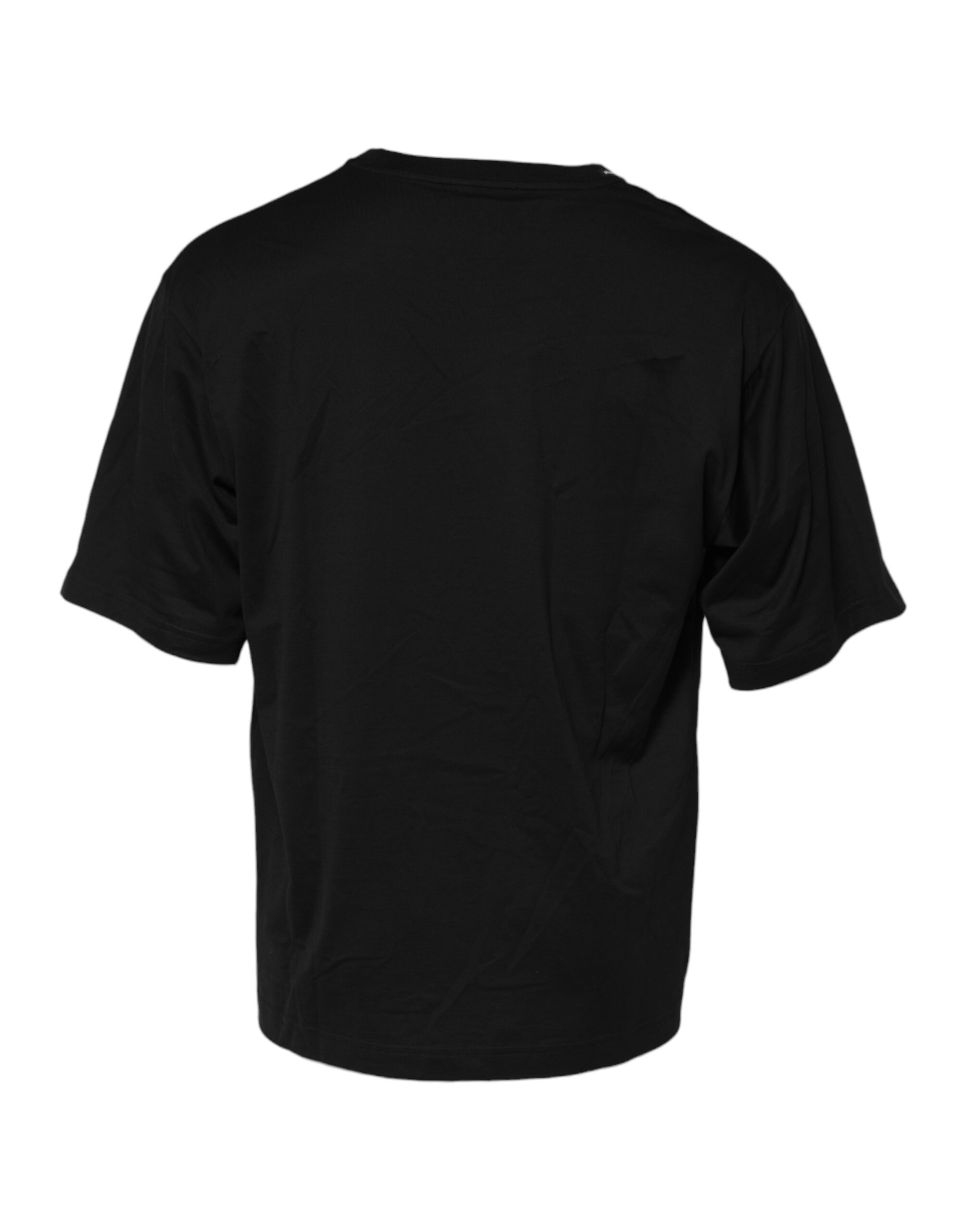 Dolce & Gabbana Black Cotton Crew Neck Short Sleeves T-shirt - Image 3