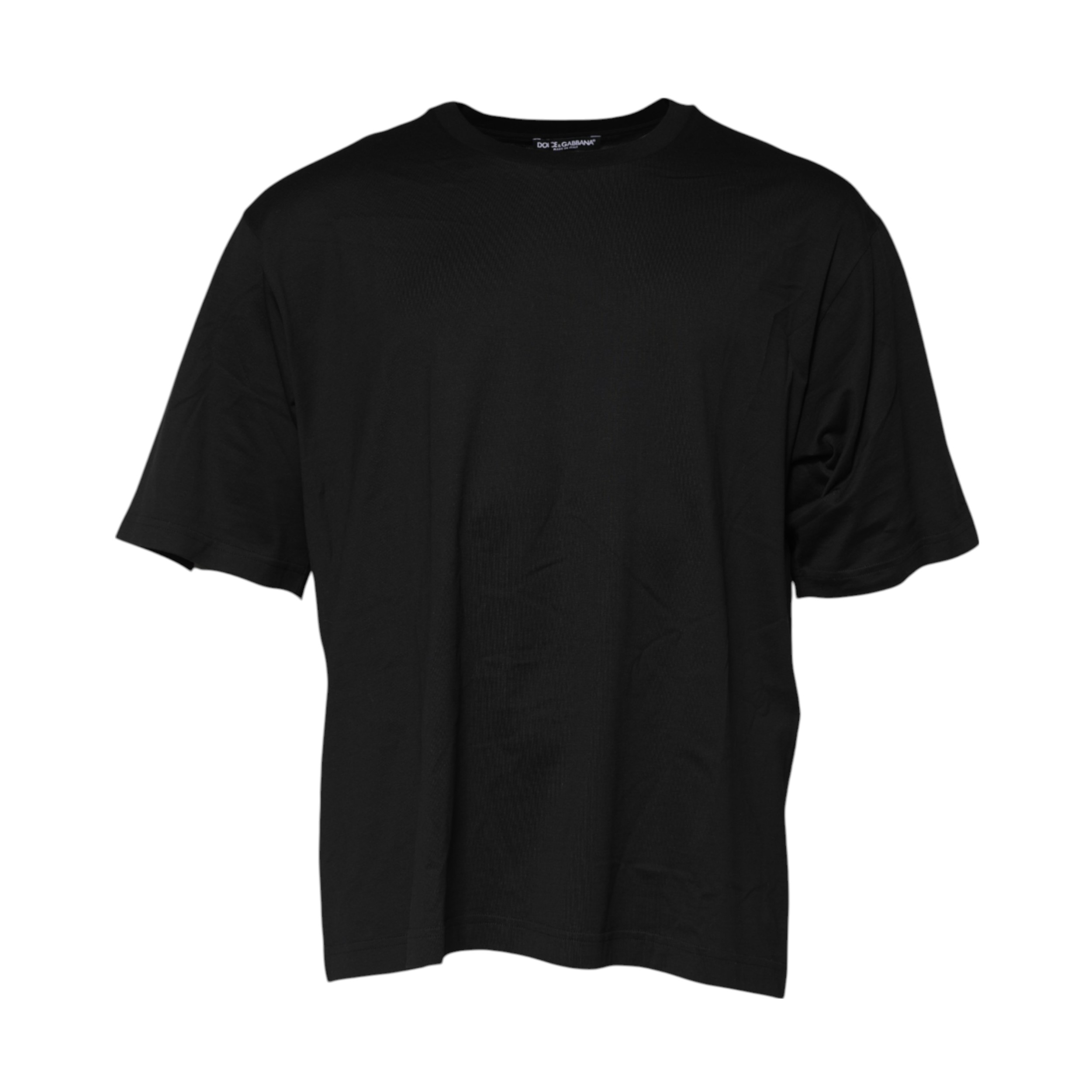 Dolce & Gabbana Black Cotton Crew Neck Short Sleeves T-shirt - Image 5