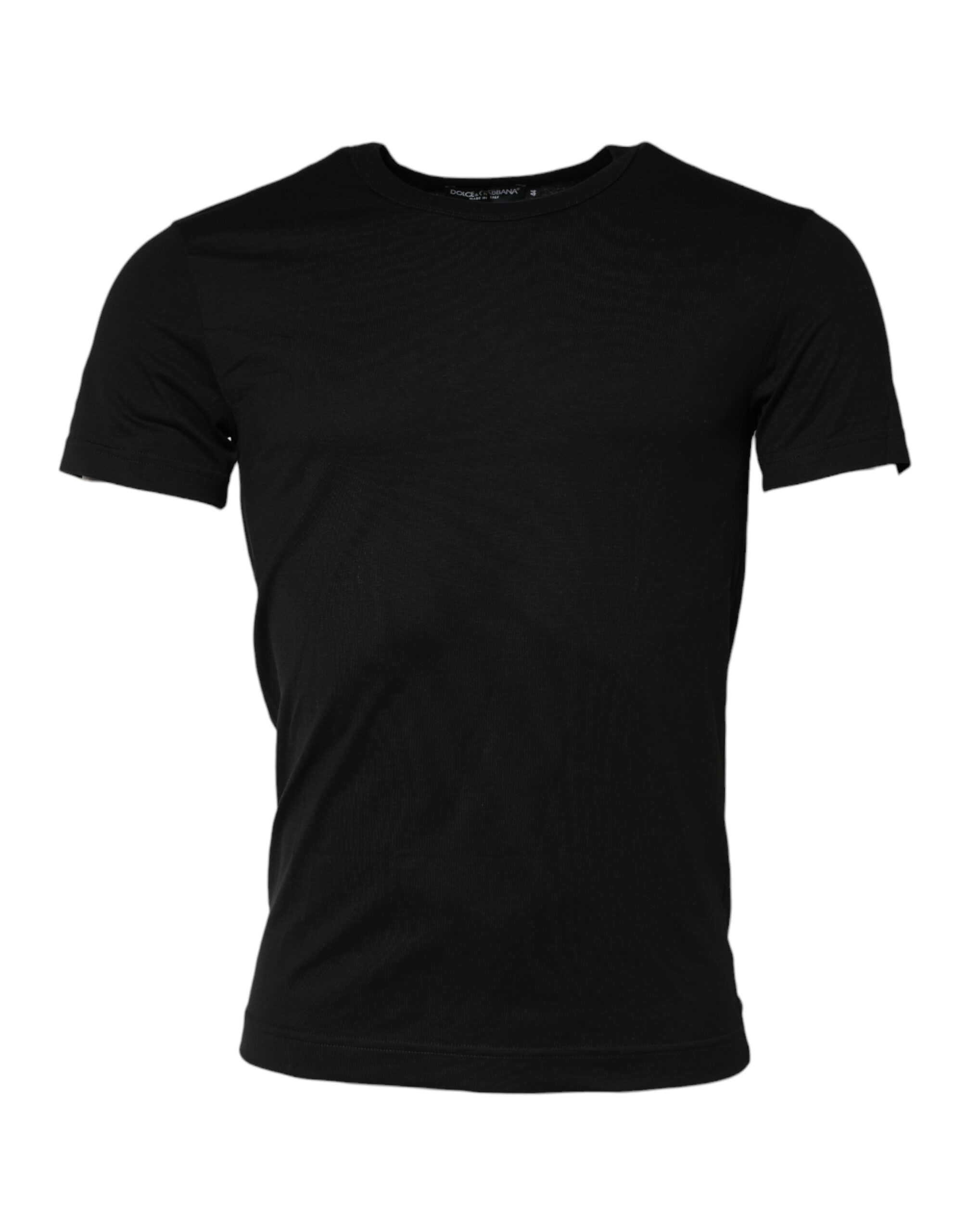 Dolce & Gabbana Black Cotton Crewneck Short Sleeves T-shirt - Image 2
