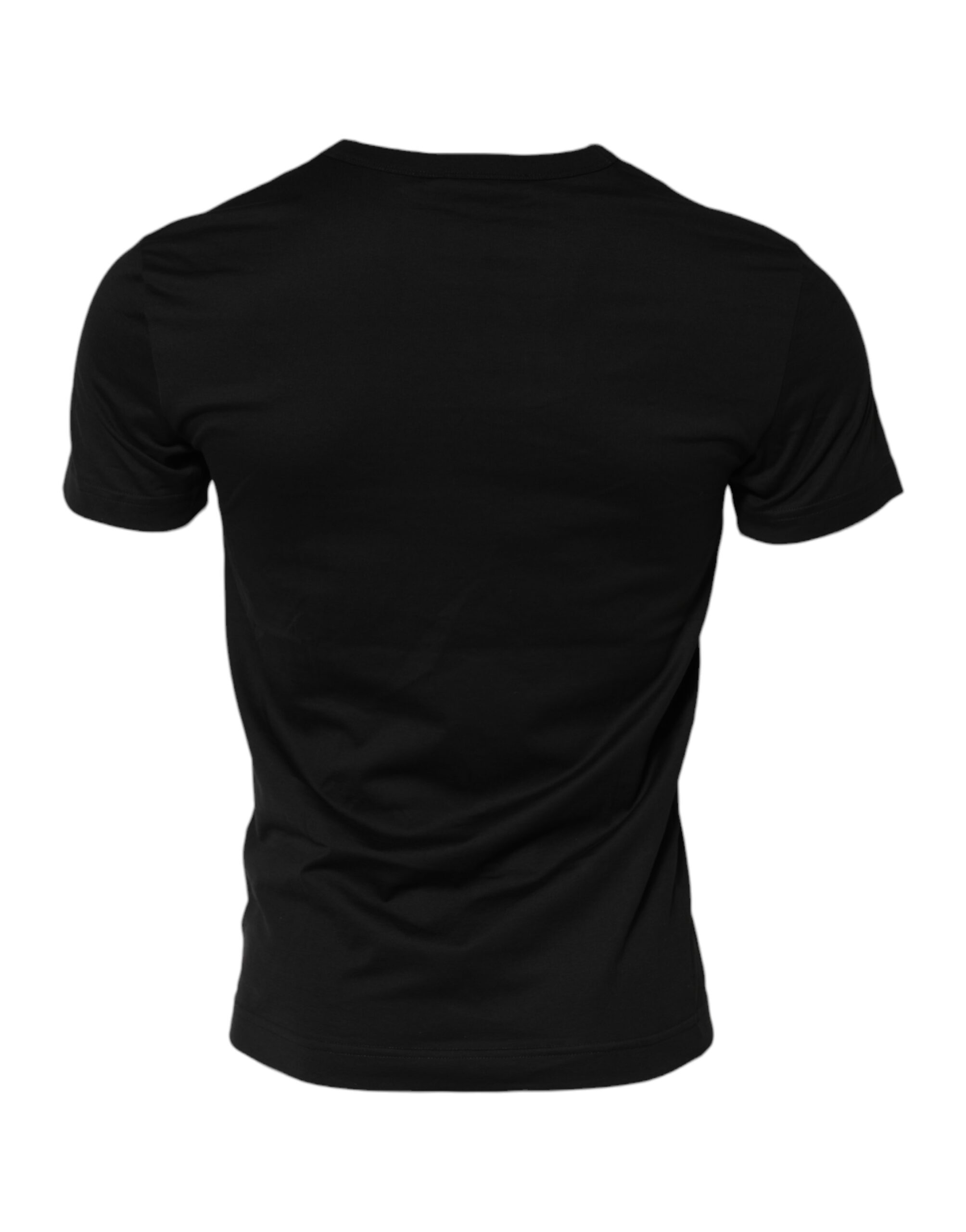 Dolce & Gabbana Black Cotton Crewneck Short Sleeves T-shirt - Image 3