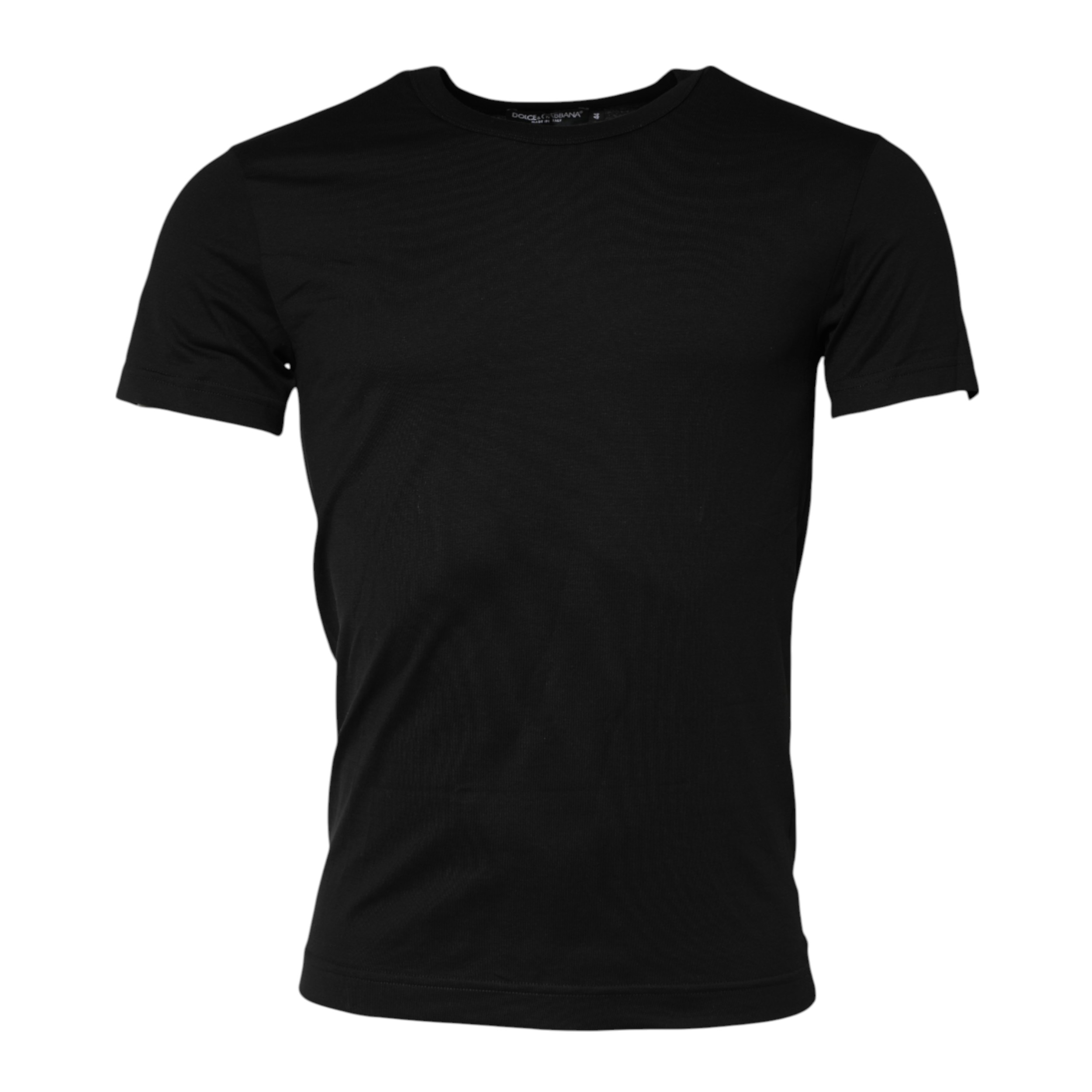 Dolce & Gabbana Black Cotton Crewneck Short Sleeves T-shirt - Image 5