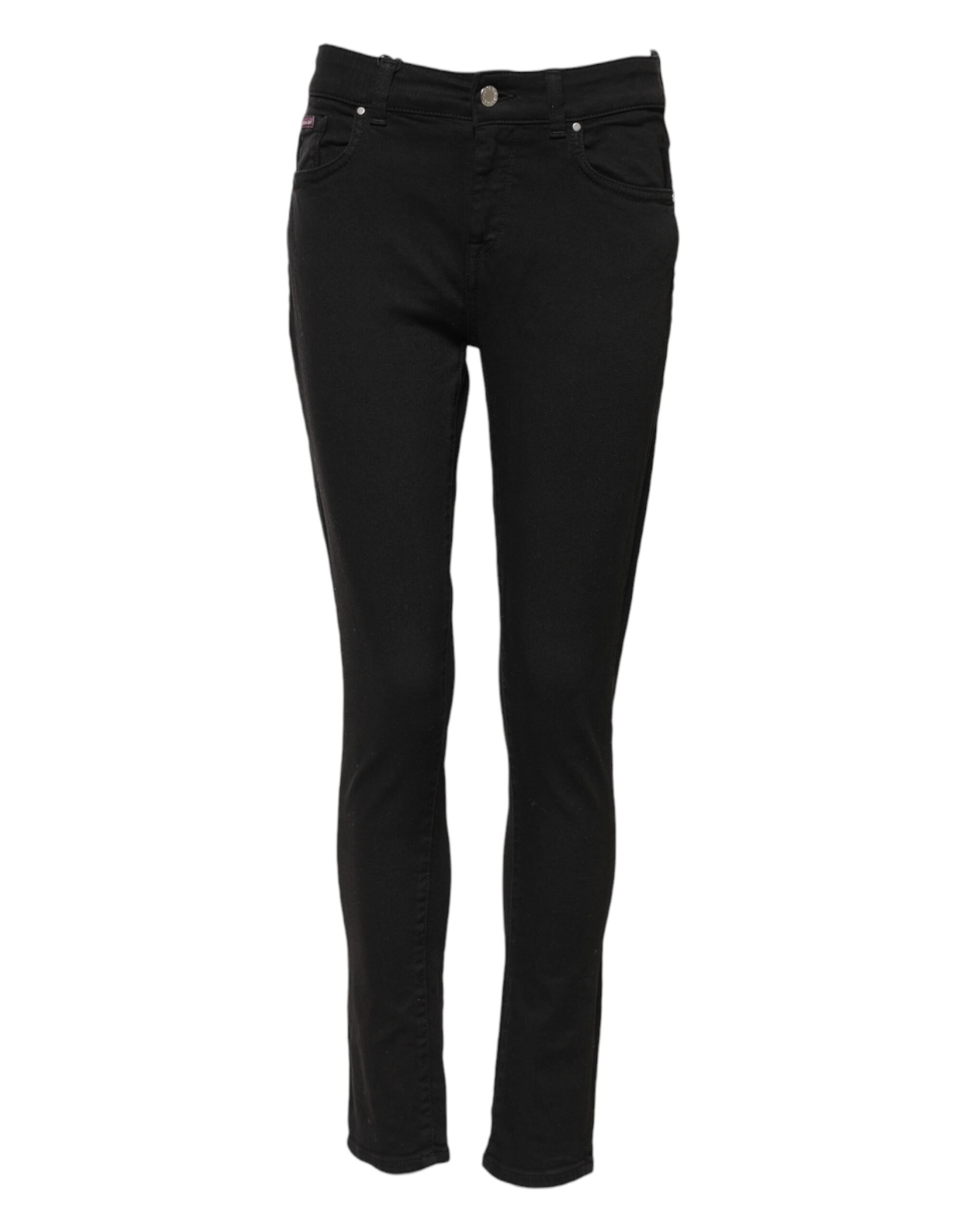 Dolce & Gabbana Black Cotton Skinny Mid Waist Denim Jeans - Image 2