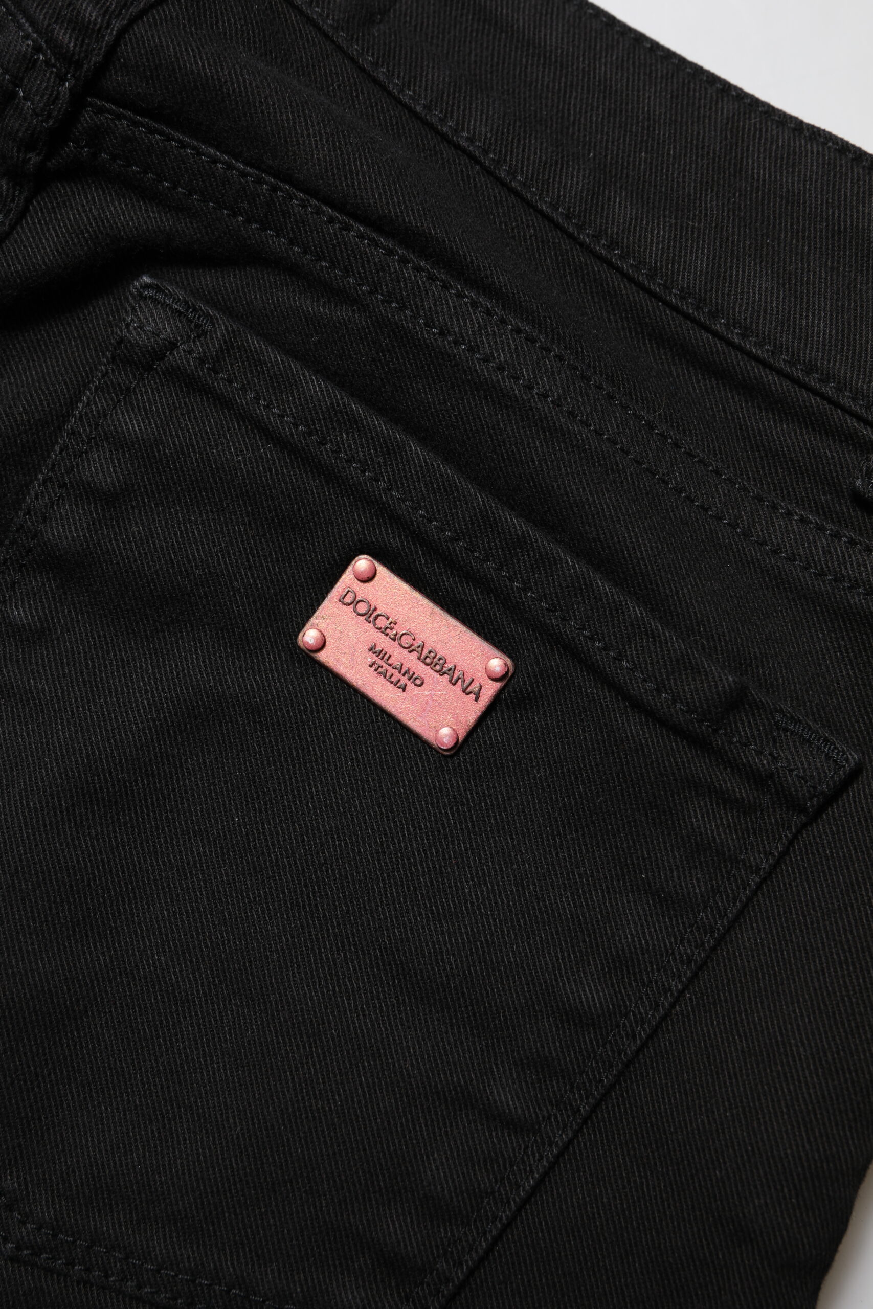 Dolce & Gabbana Black Cotton Skinny Mid Waist Denim Jeans - Image 5
