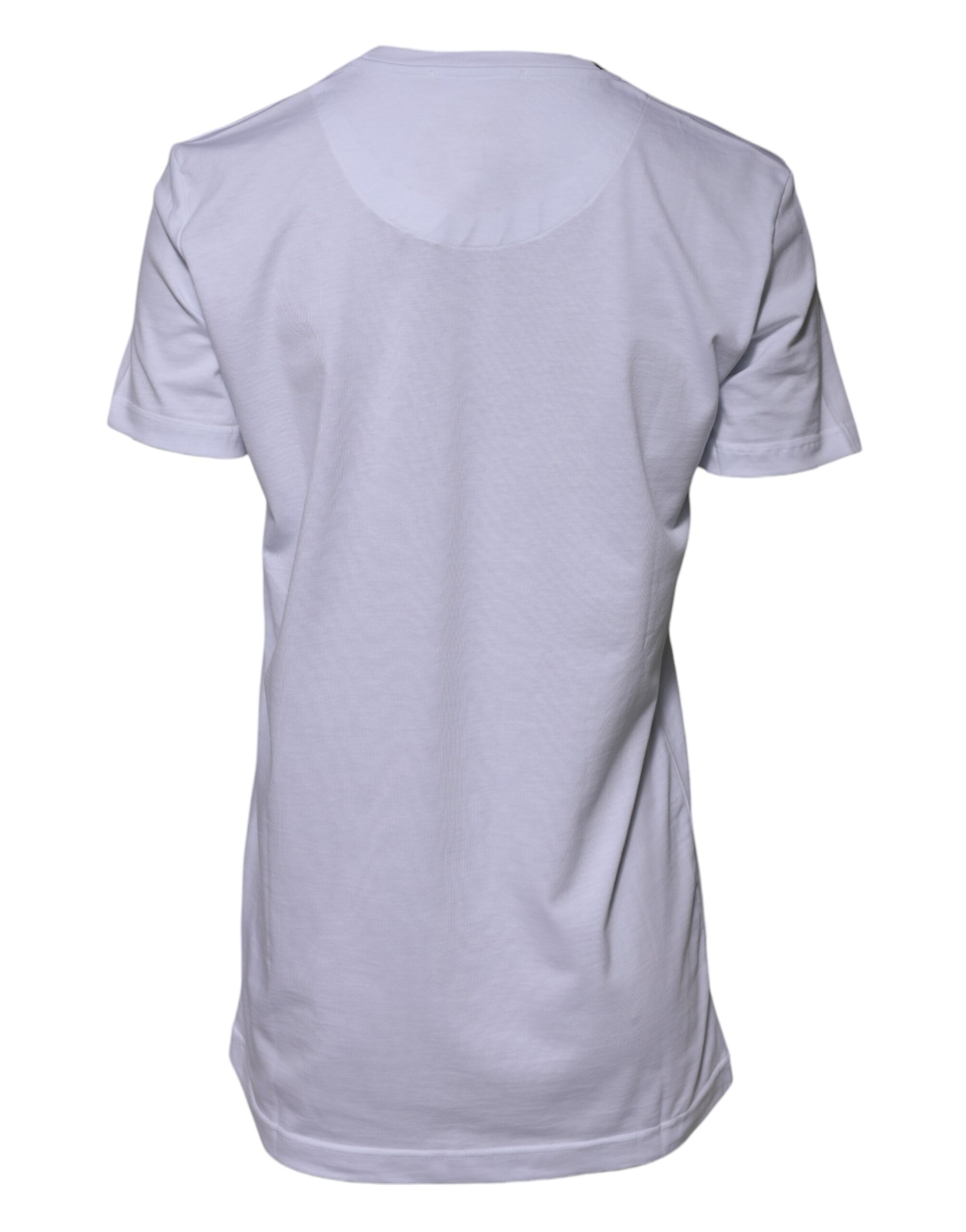 Dolce & Gabbana White Cotton Goodluck 2023 Crew Neck T-shirt - Image 3