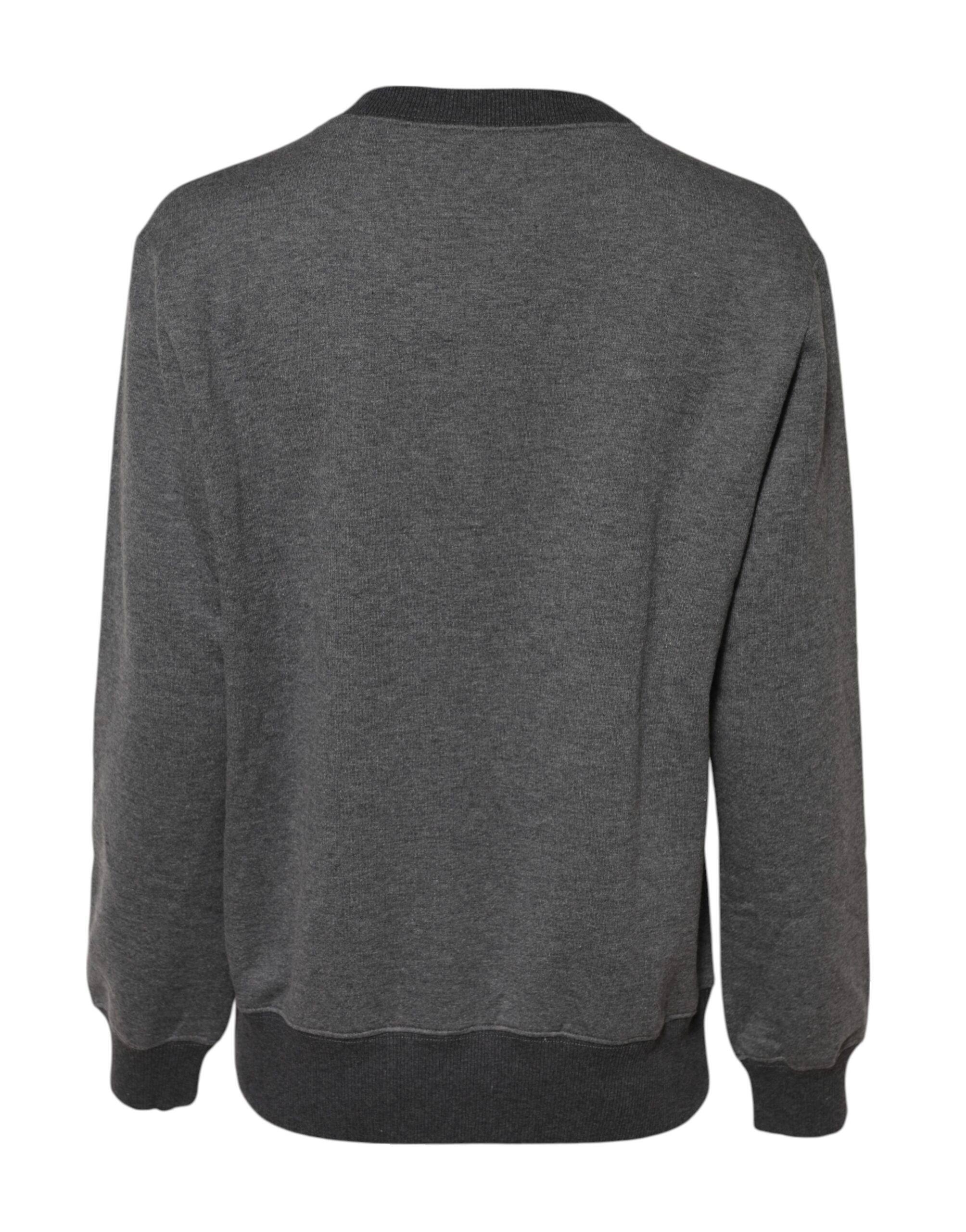 Dolce & Gabbana Gray DG Logo Embroidered Pullover Sweater - Image 3