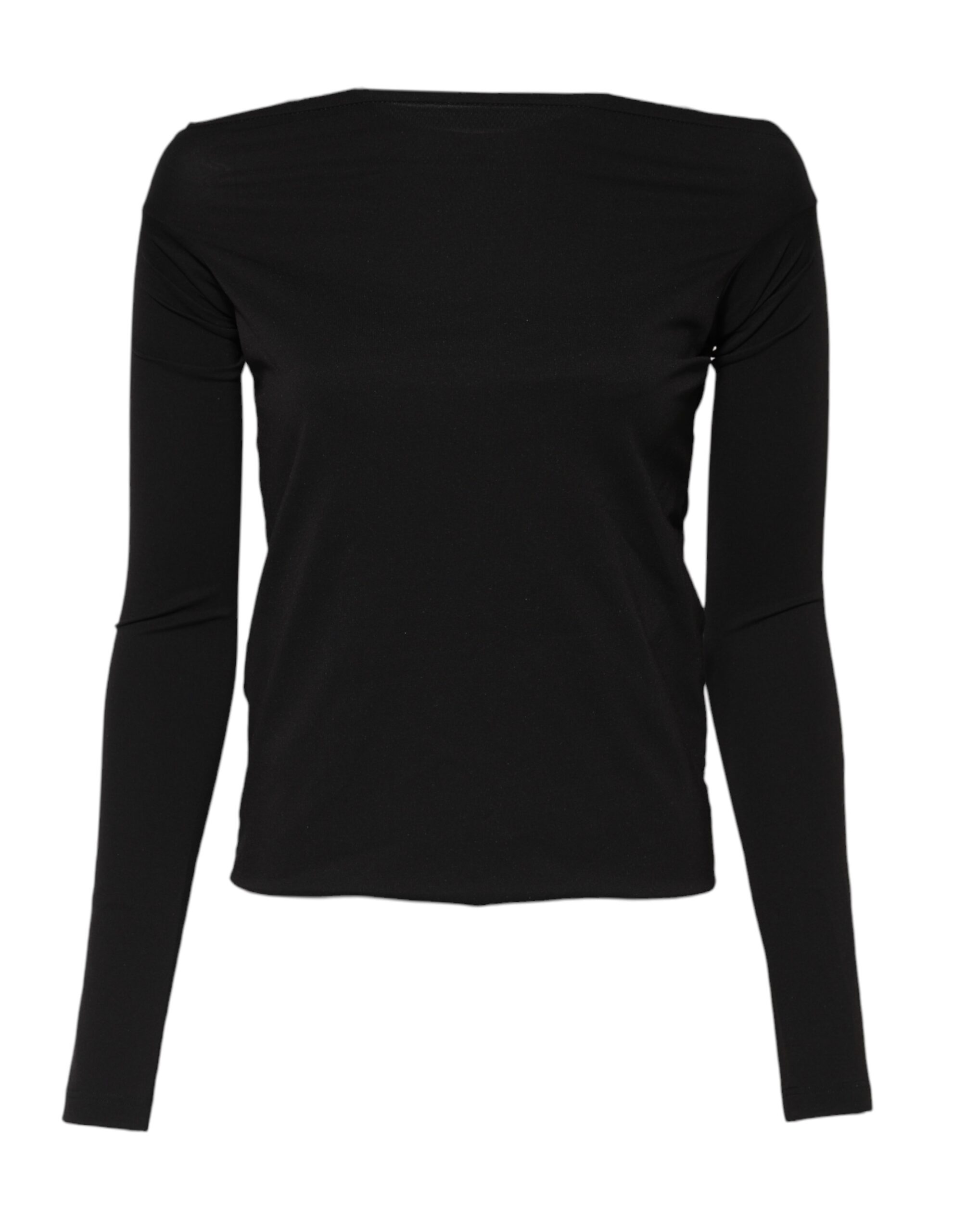 Dolce & Gabbana Black Wool Shrug Crew Neck Pullover Sweater - Image 2