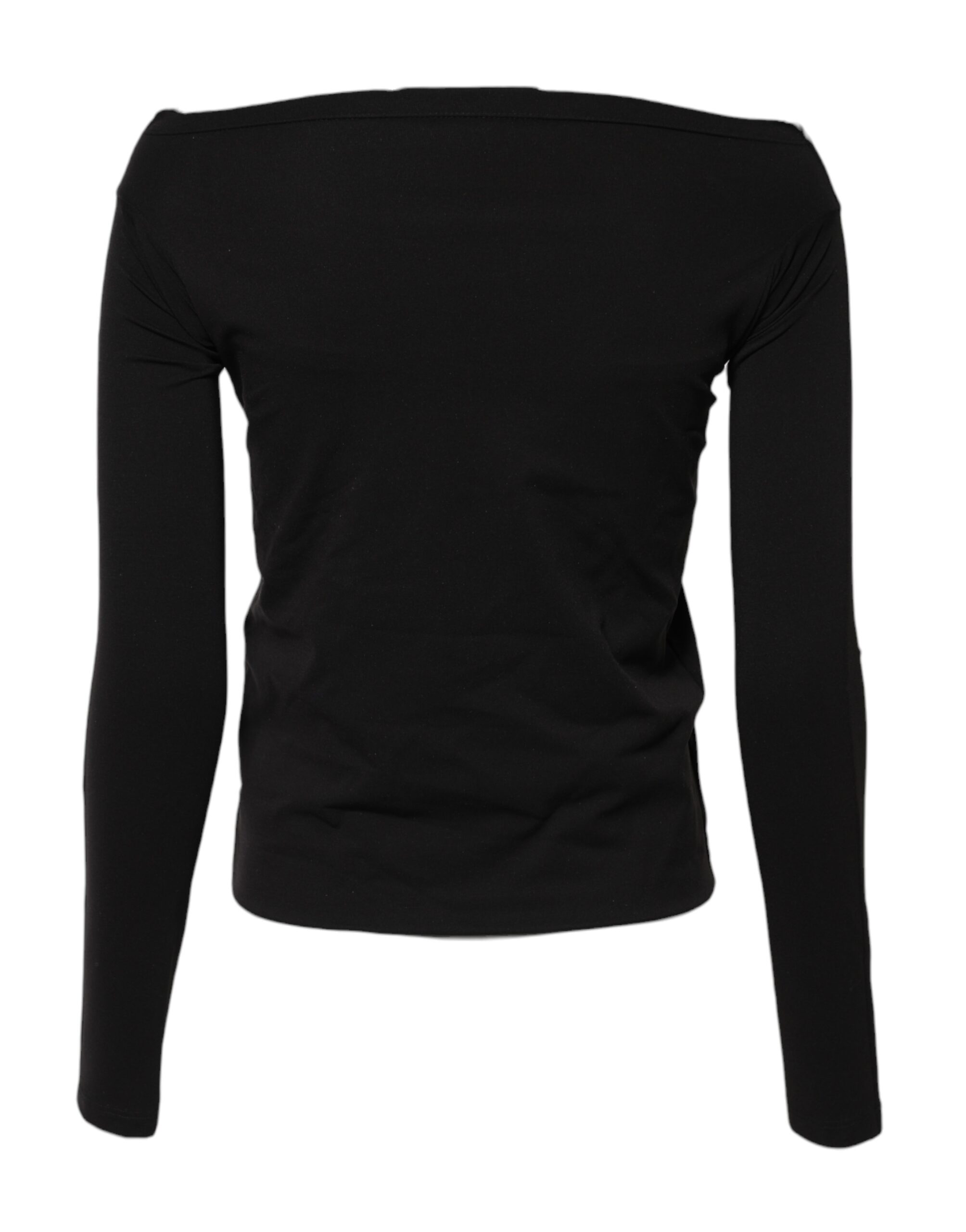 Dolce & Gabbana Black Wool Shrug Crew Neck Pullover Sweater - Image 3