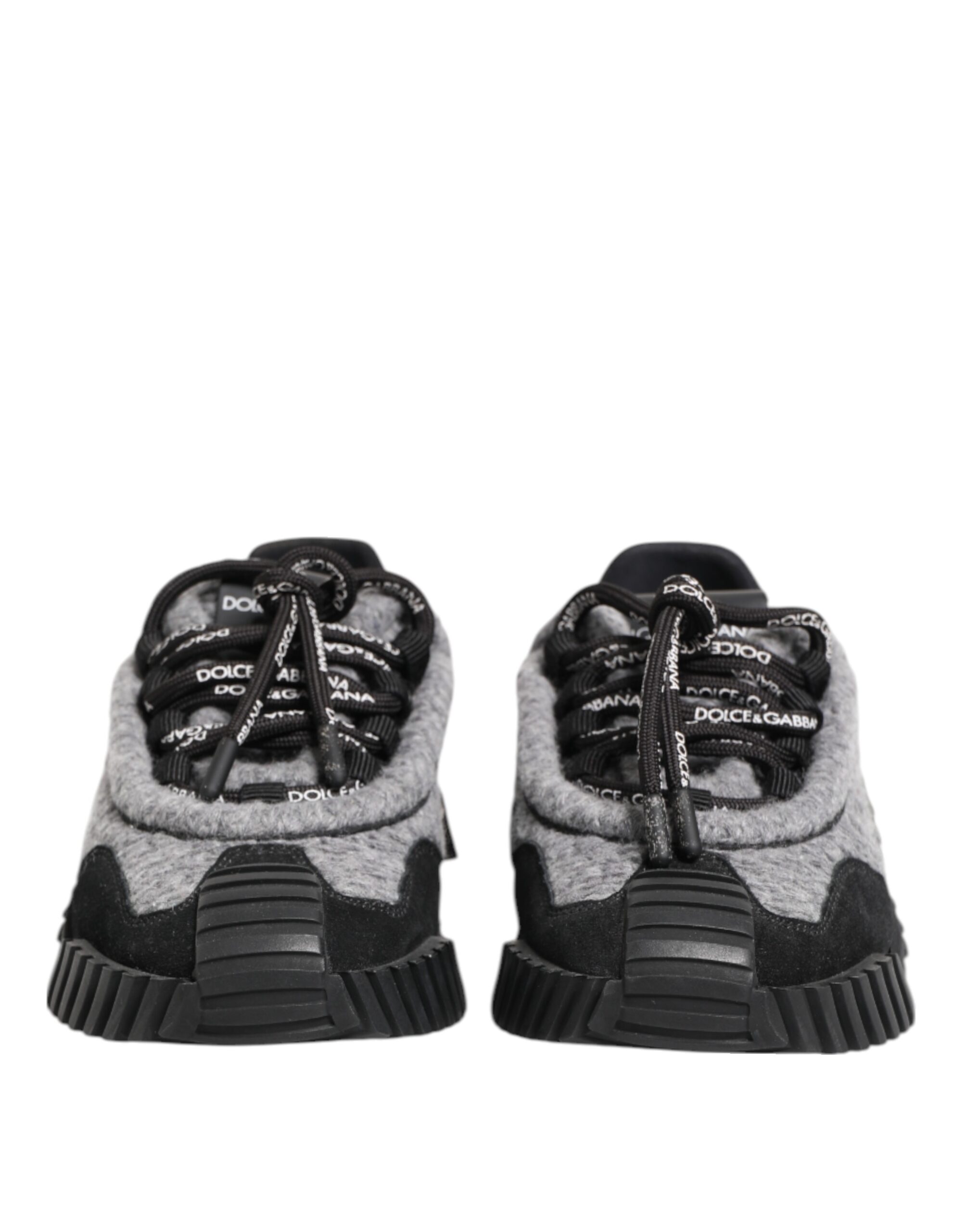 Dolce & Gabbana Black Gray NS1 Low Top Sneakers Shoes - Image 3