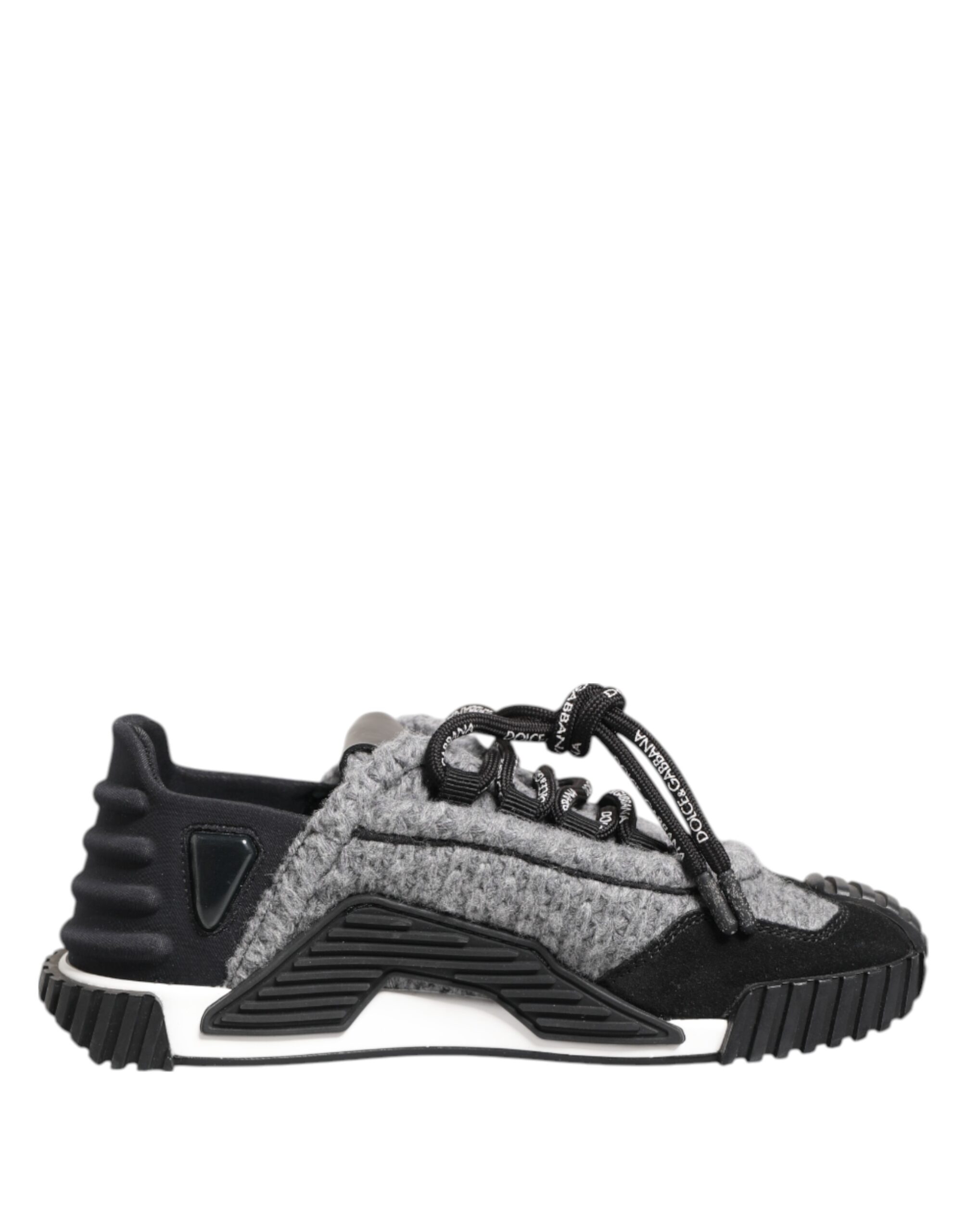 Dolce & Gabbana Black Gray NS1 Low Top Sneakers Shoes - Image 2