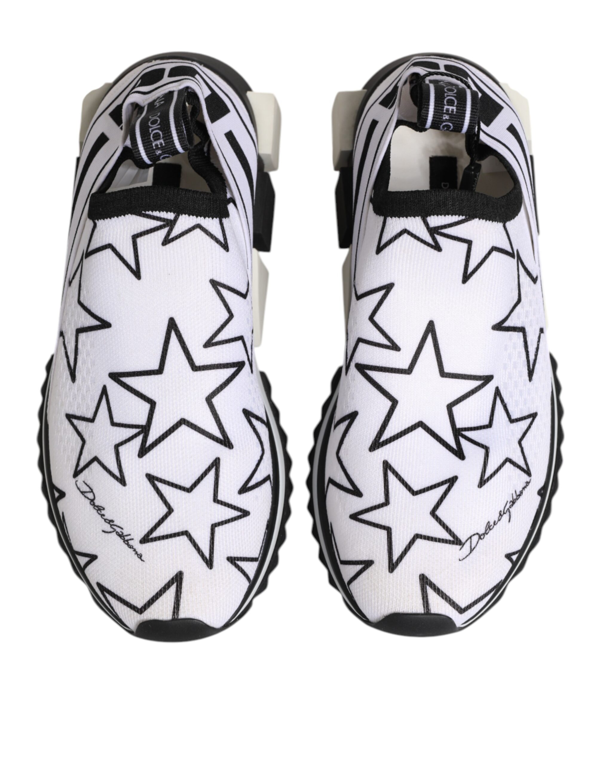 Dolce & Gabbana White Stars Sorrento Low Top Sneakers Shoes - Image 4
