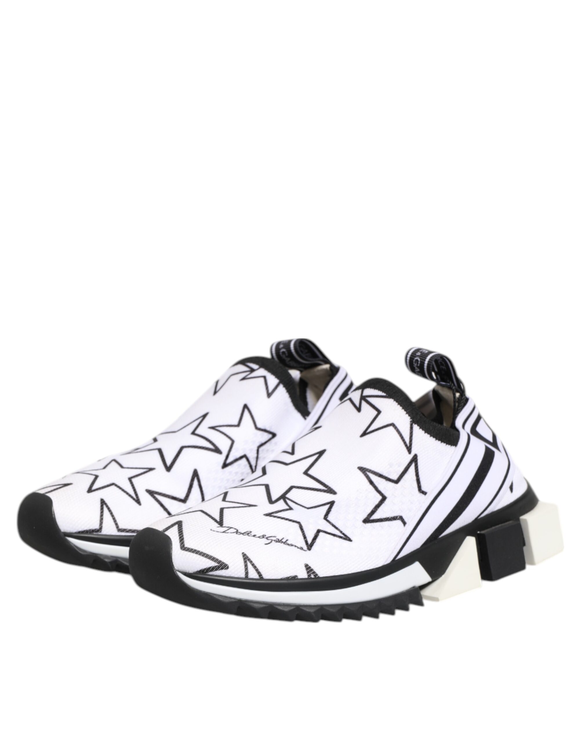 Dolce & Gabbana White Stars Sorrento Low Top Sneakers Shoes - Image 5