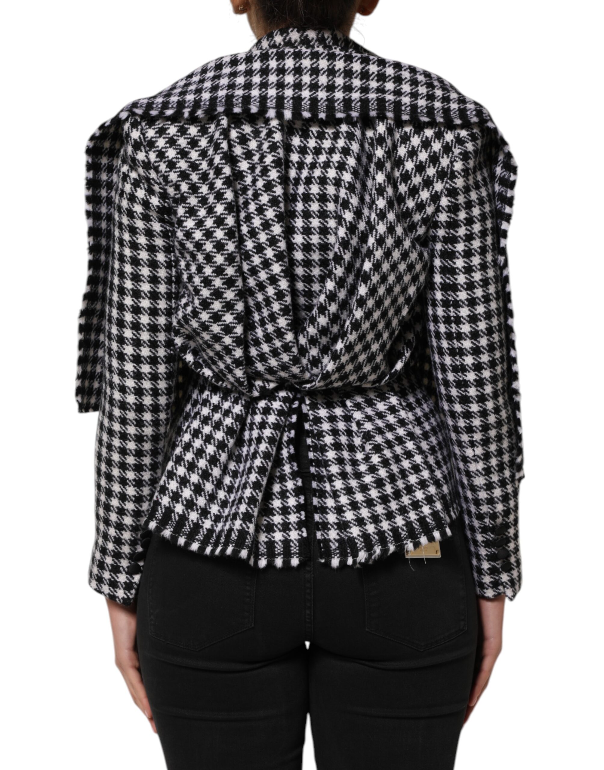 Dolce & Gabbana Multicolor Wool Monochrome Patterned Jacket - Image 4