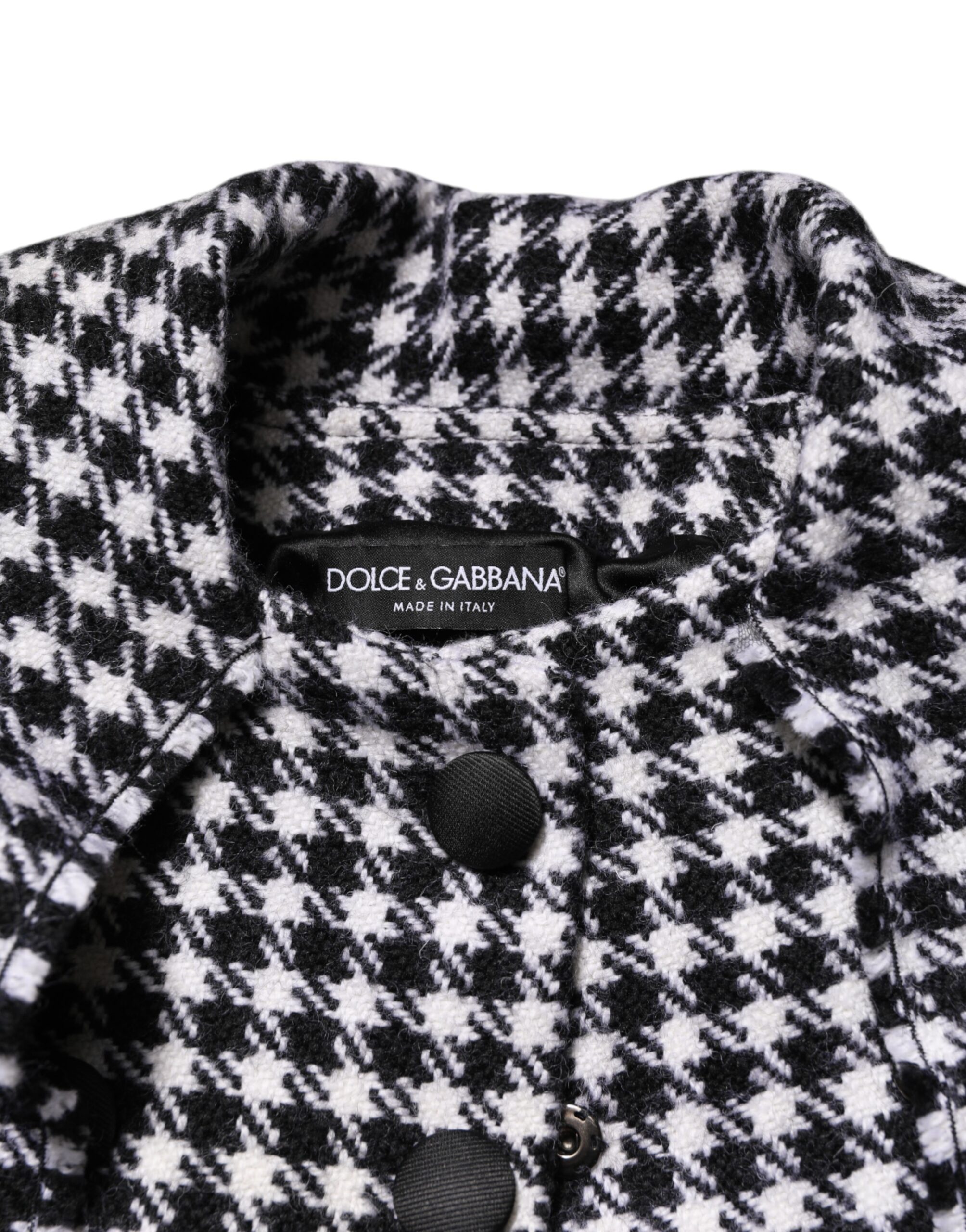 Dolce & Gabbana Multicolor Wool Monochrome Patterned Jacket - Image 7