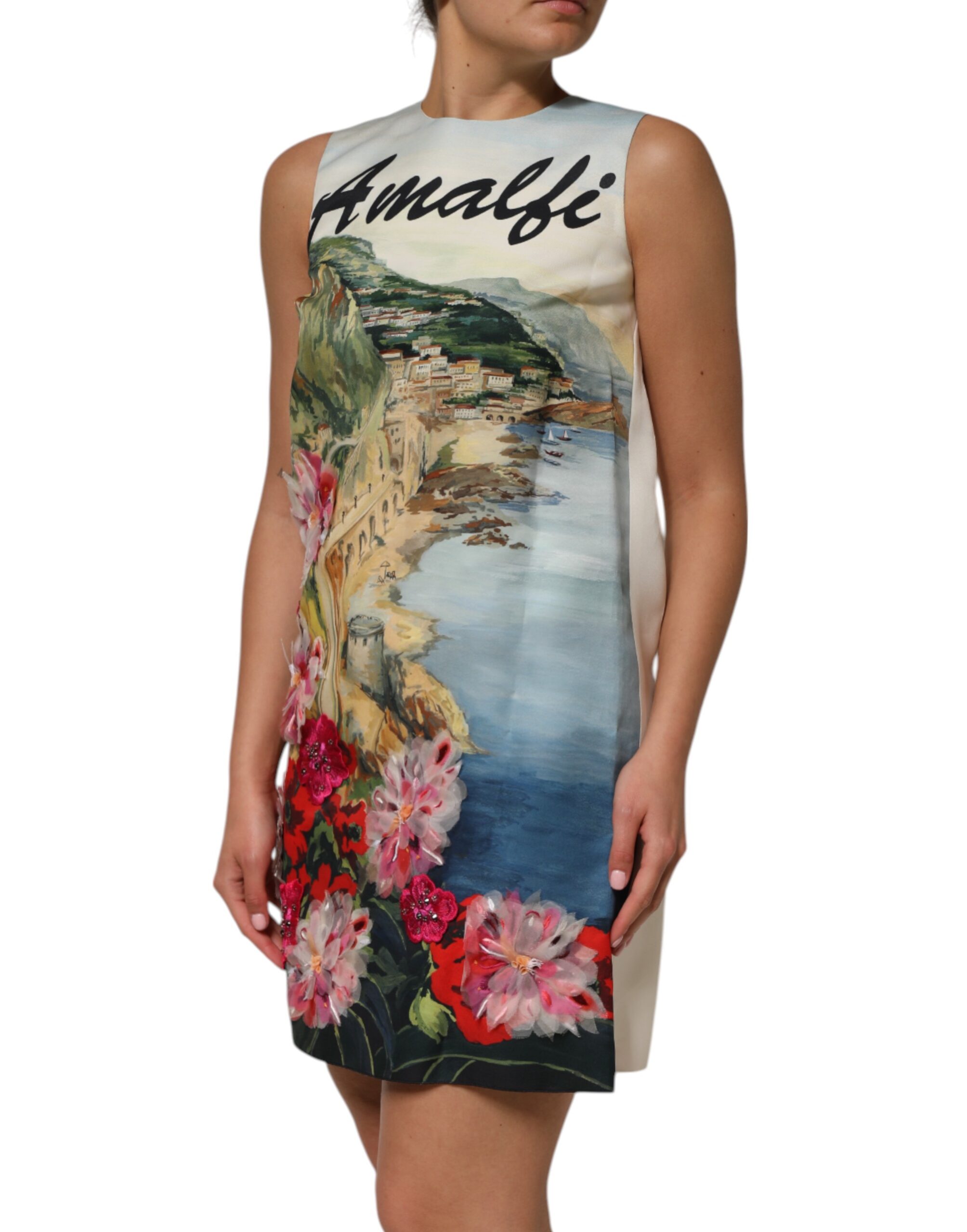 Dolce & Gabbana Multicolor Crystal Embellished Mini Dress - Image 3