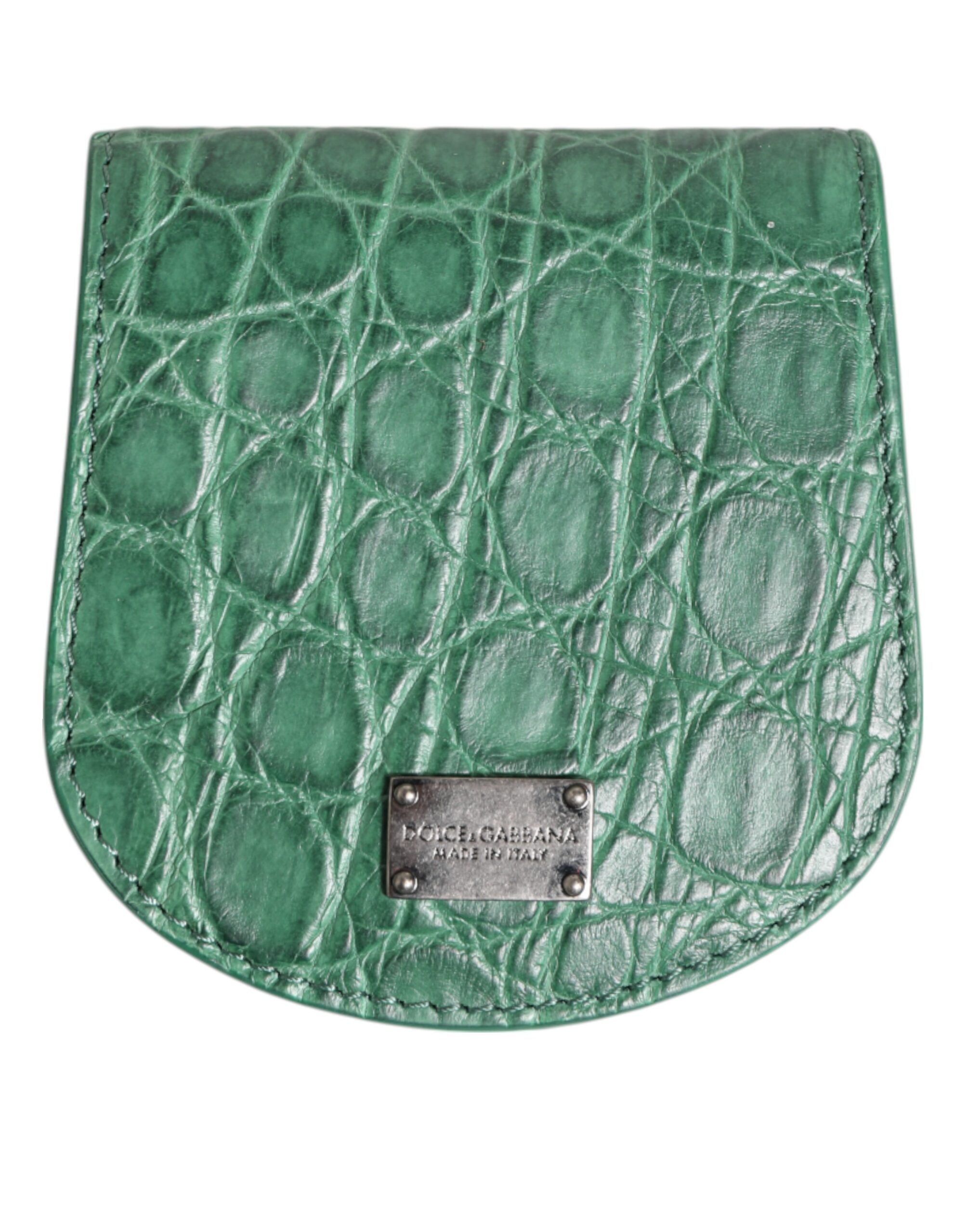 Dolce & Gabbana Green Exotic Skin Coin Condom Case Holder Pocket Wallet - Image 2