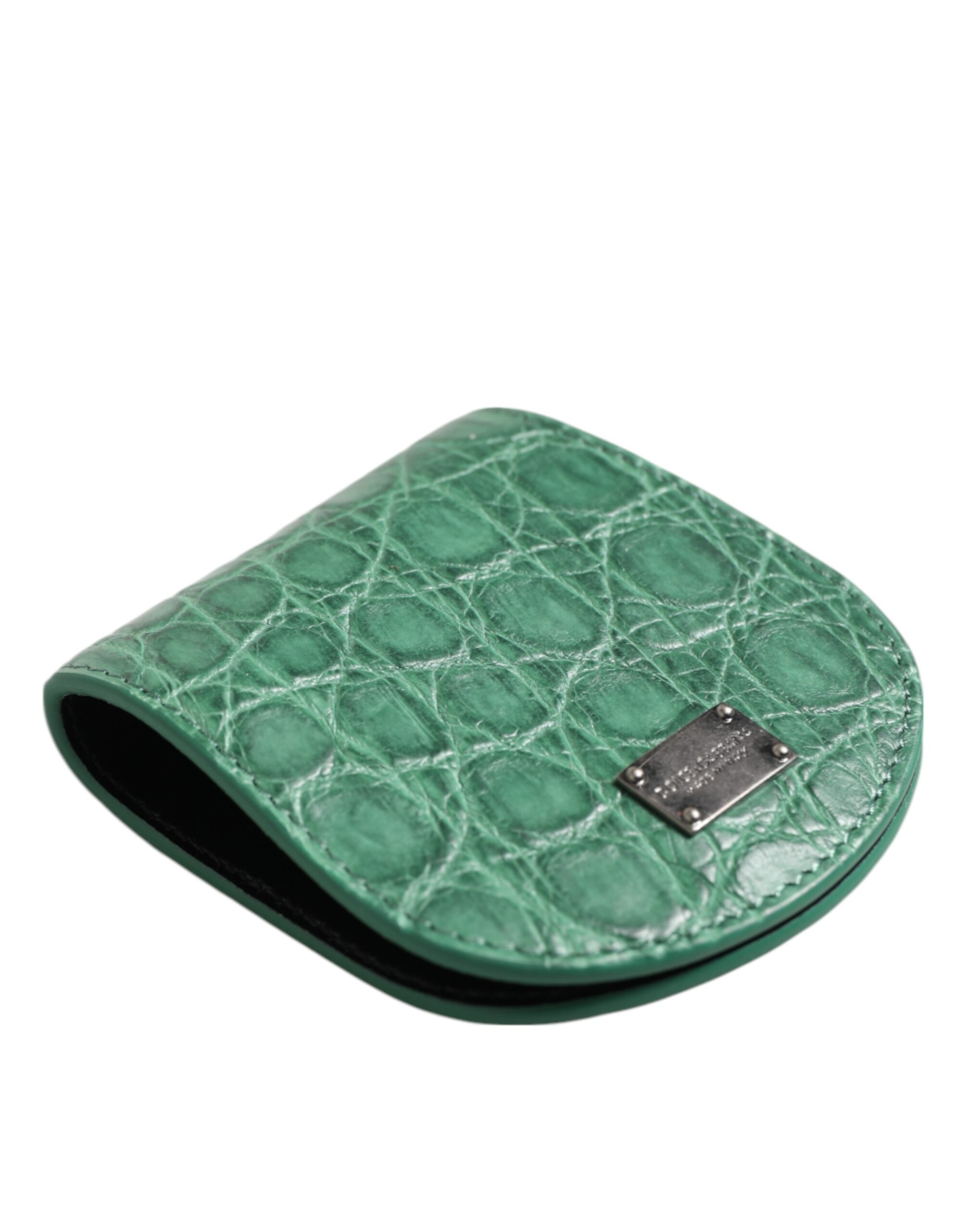 Dolce & Gabbana Green Exotic Skin Coin Condom Case Holder Pocket Wallet - Image 3