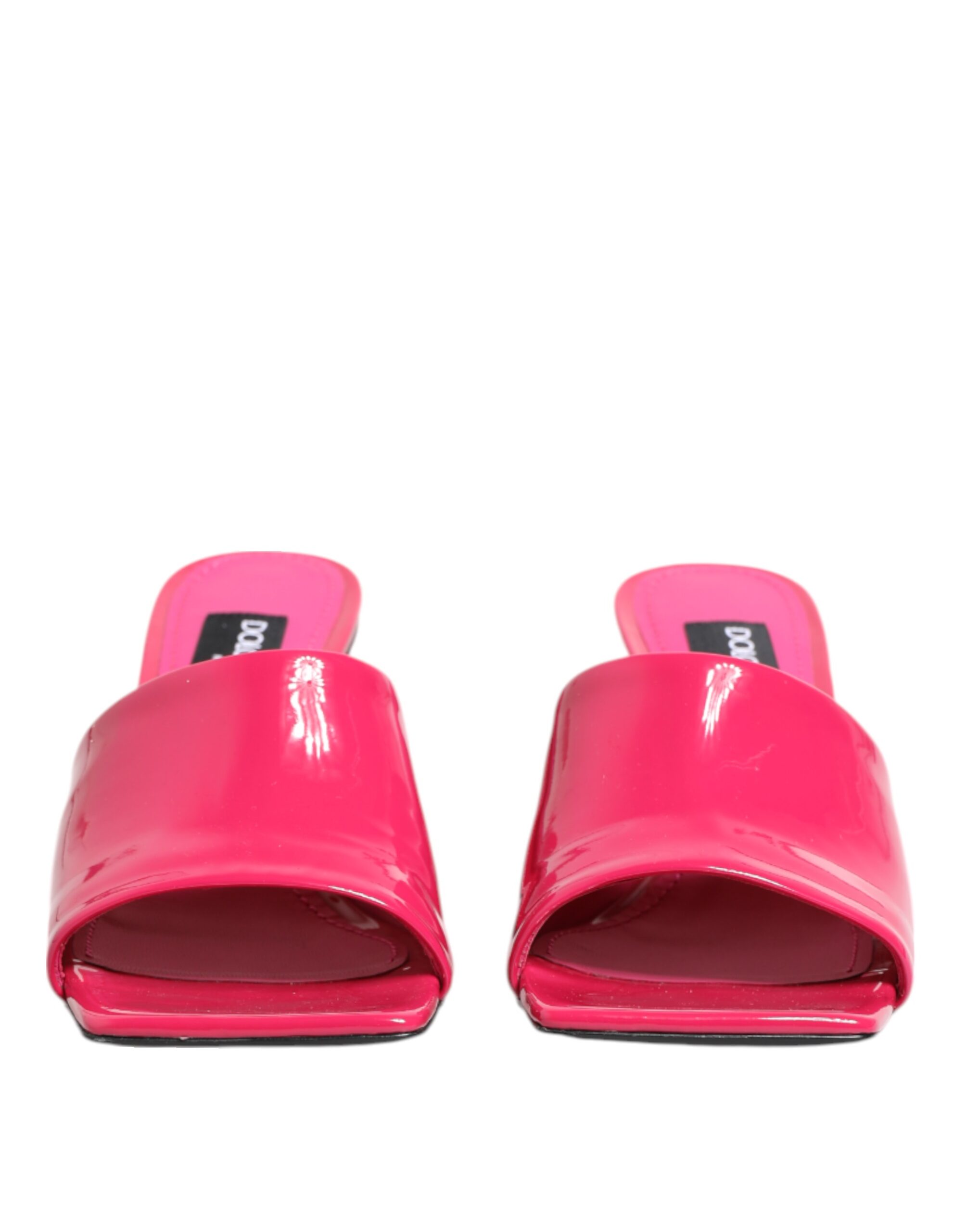 Dolce & Gabbana Pink Open Toe Block Heel Mules Sandals Shoes - Image 3