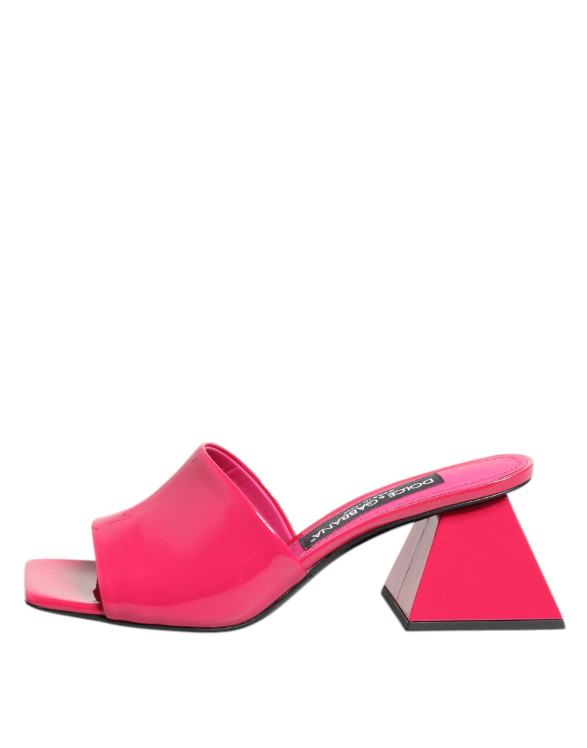 Dolce & Gabbana Pink Open Toe Block Heel Mules Sandals Shoes - Image 7