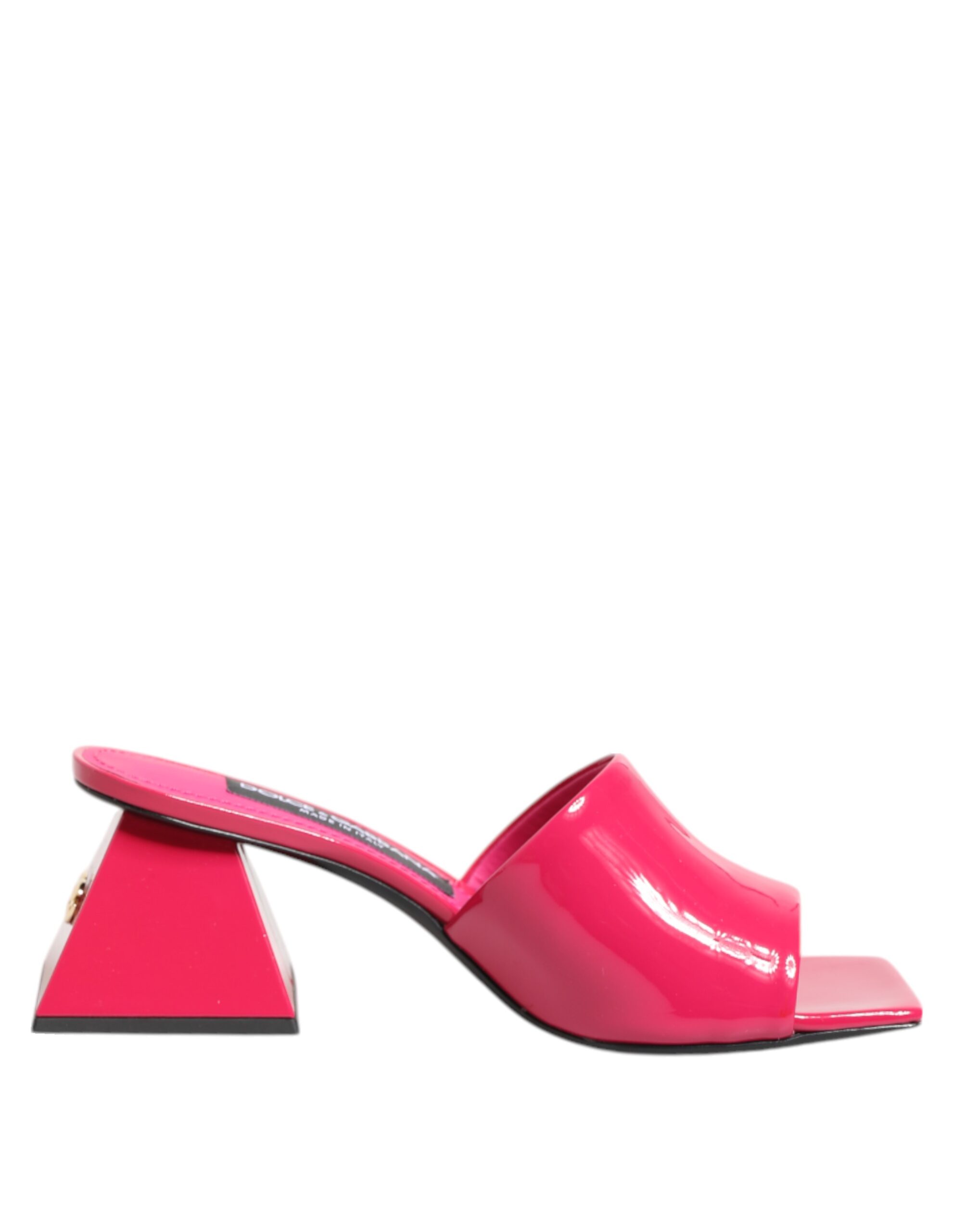 Dolce & Gabbana Pink Open Toe Block Heel Mules Sandals Shoes - Image 2