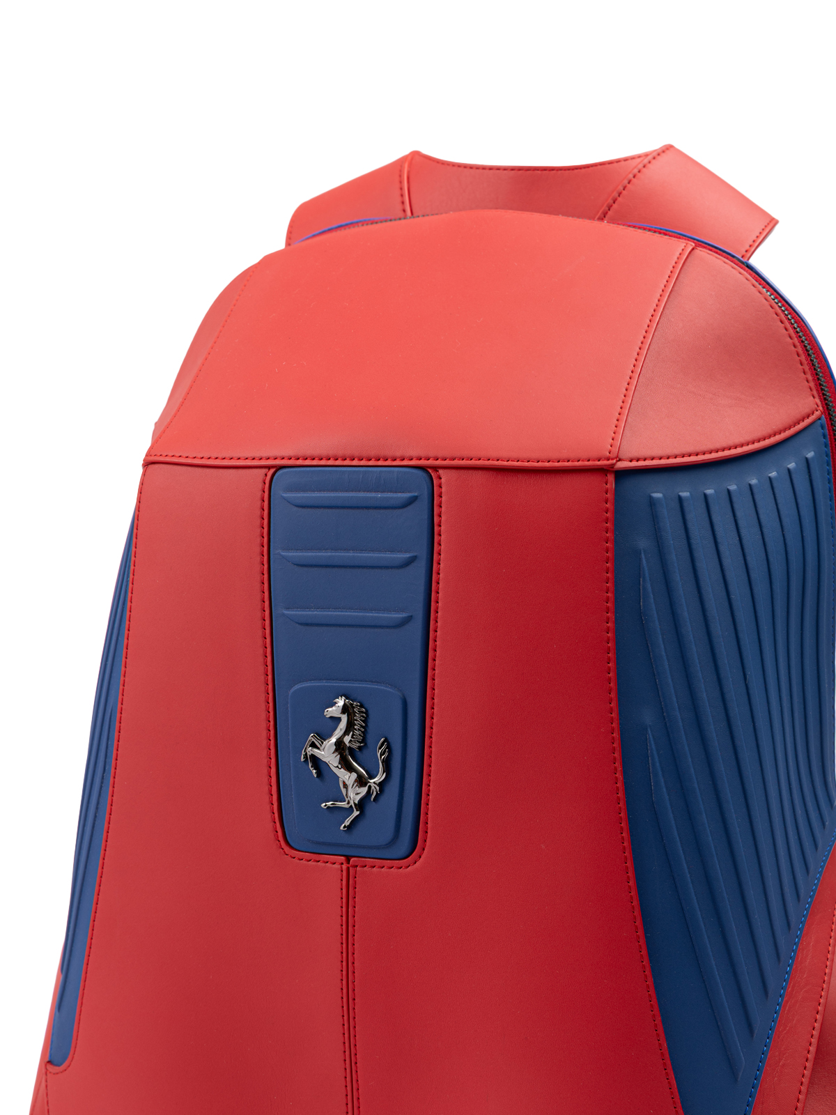 Ferrari Red Leather Technical Backpack - Image 4