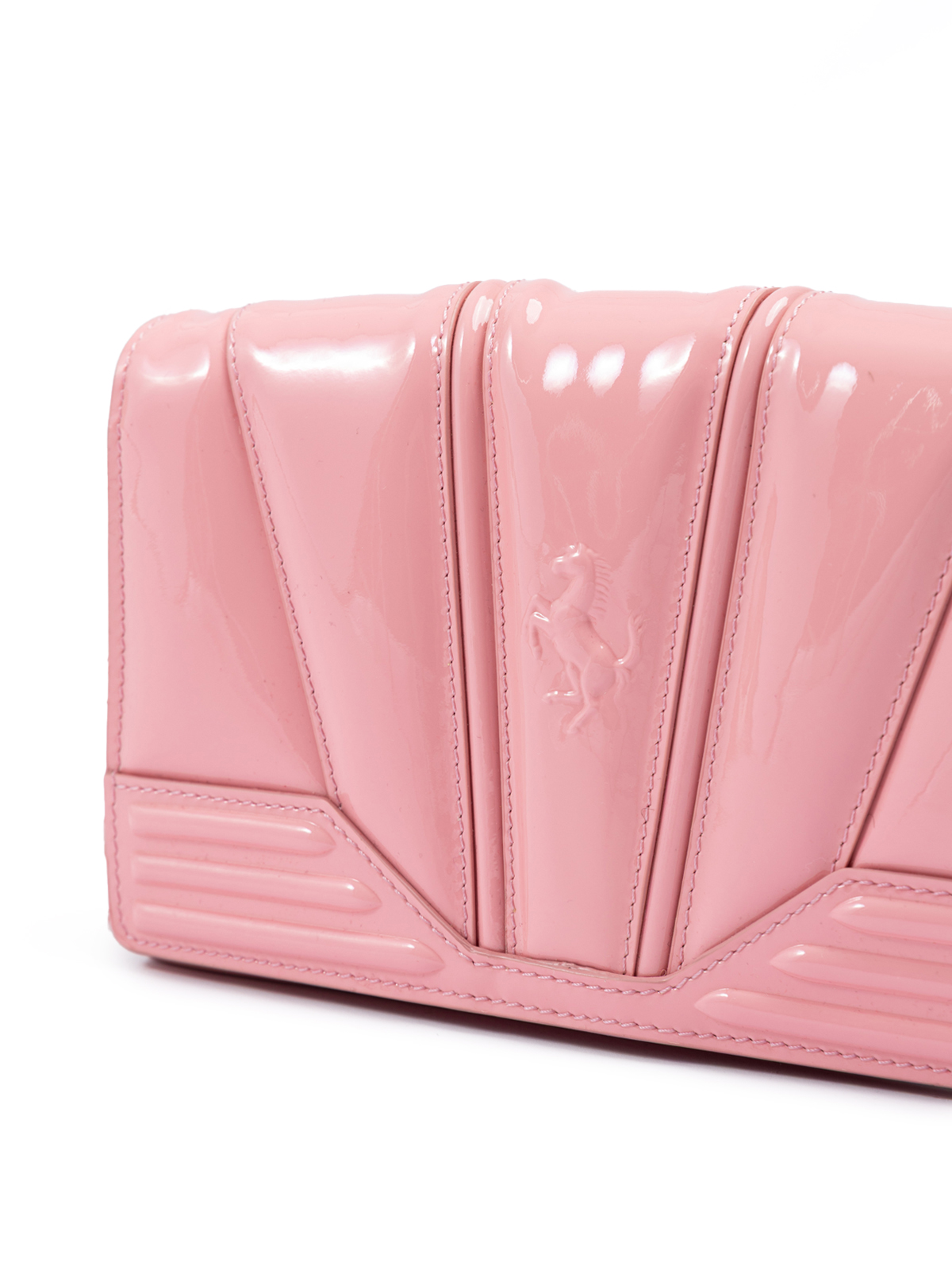 Ferrari Pink GT patent leather bag with chain - Image 4