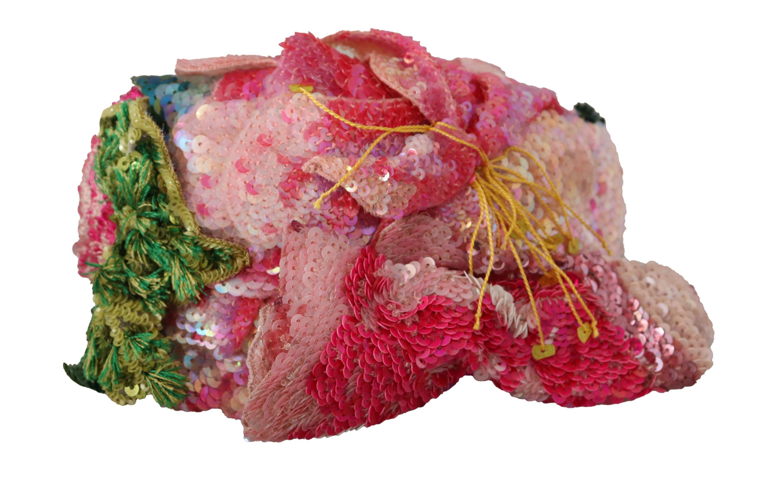 Dolce & Gabbana Multicolor Sequined Lurex Black Hair Headband - Image 3