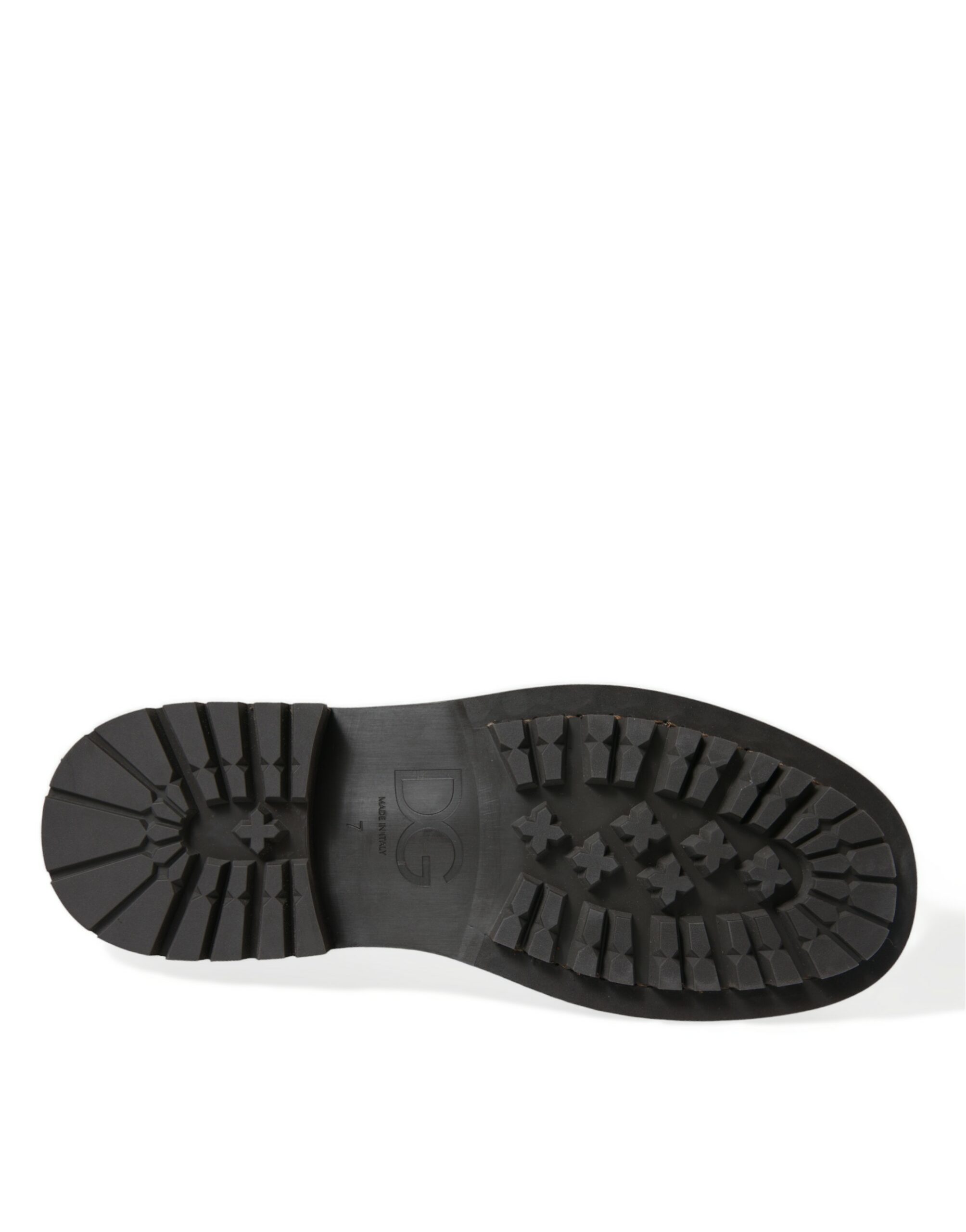 Dolce & Gabbana Brown Leather Lace Up Derby Men Dress Shoes - Image 6