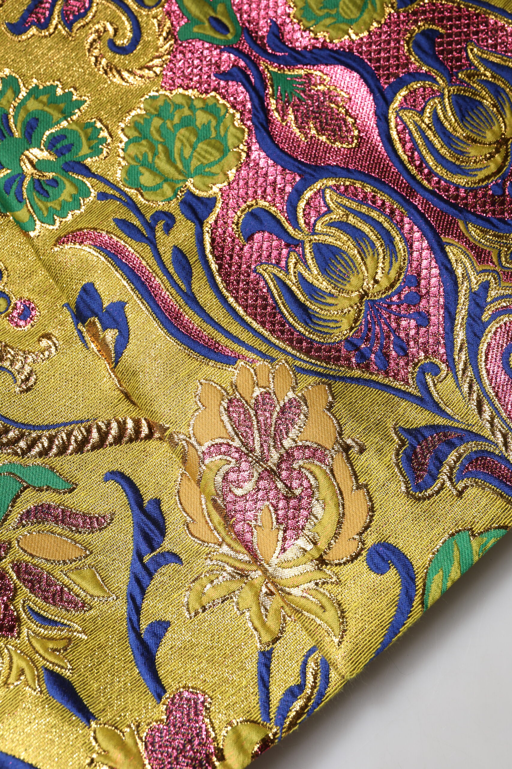 Dolce & Gabbana Multicolor Floral Jacquard Mid Waist Mini Skirt - Image 7