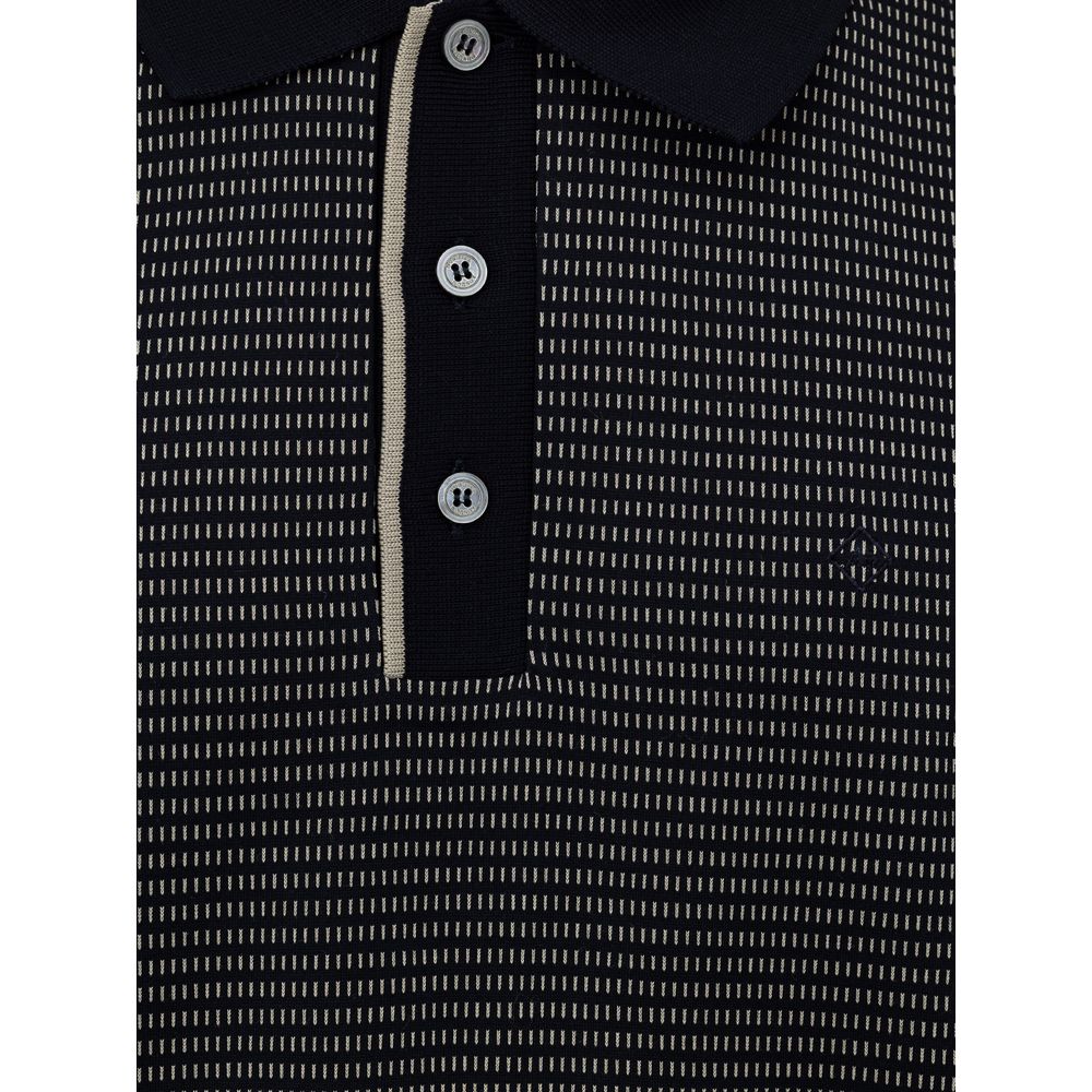 Dunhill Blue Cotton Polo Shirt - Image 3