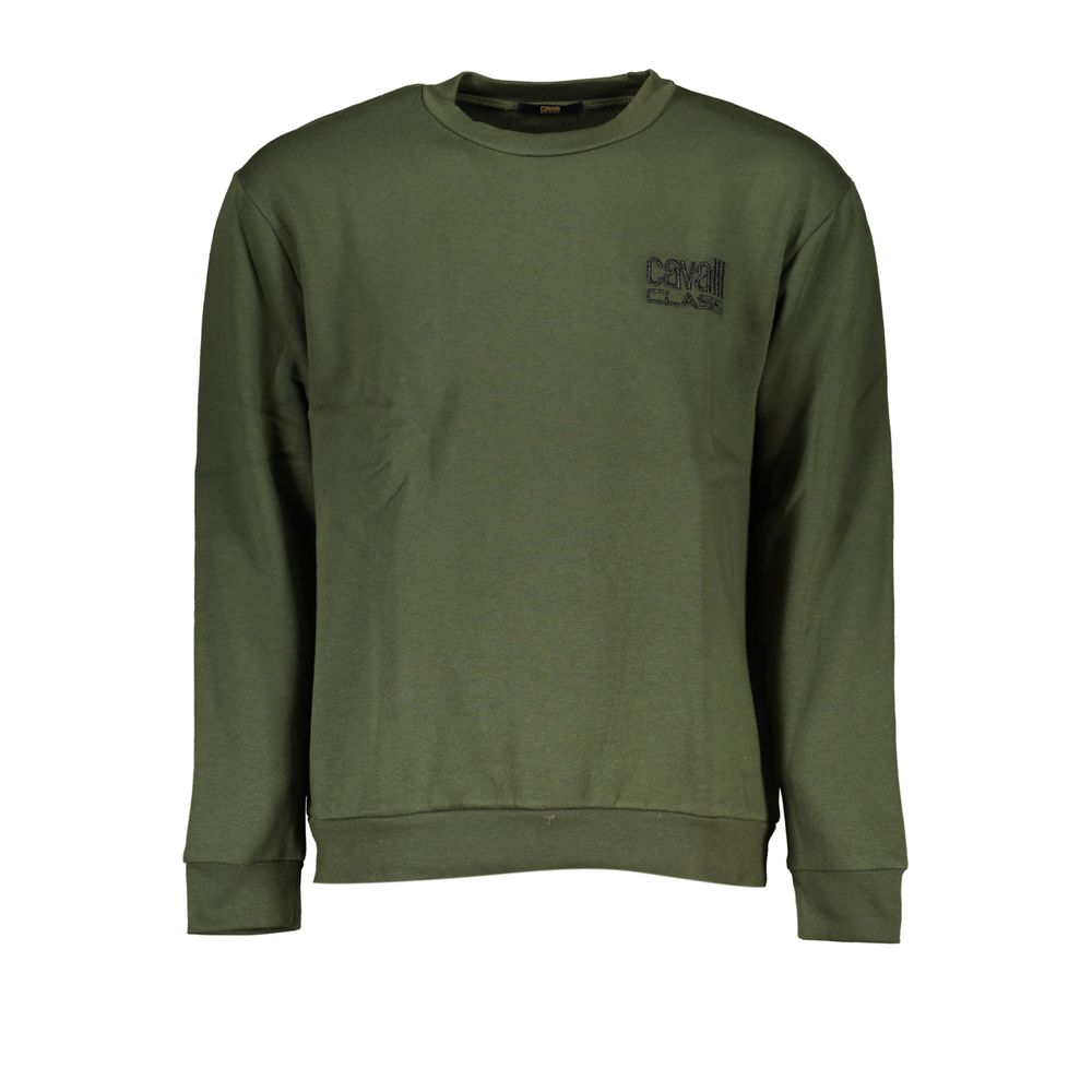 Cavalli Class Green Cotton Sweatshirt