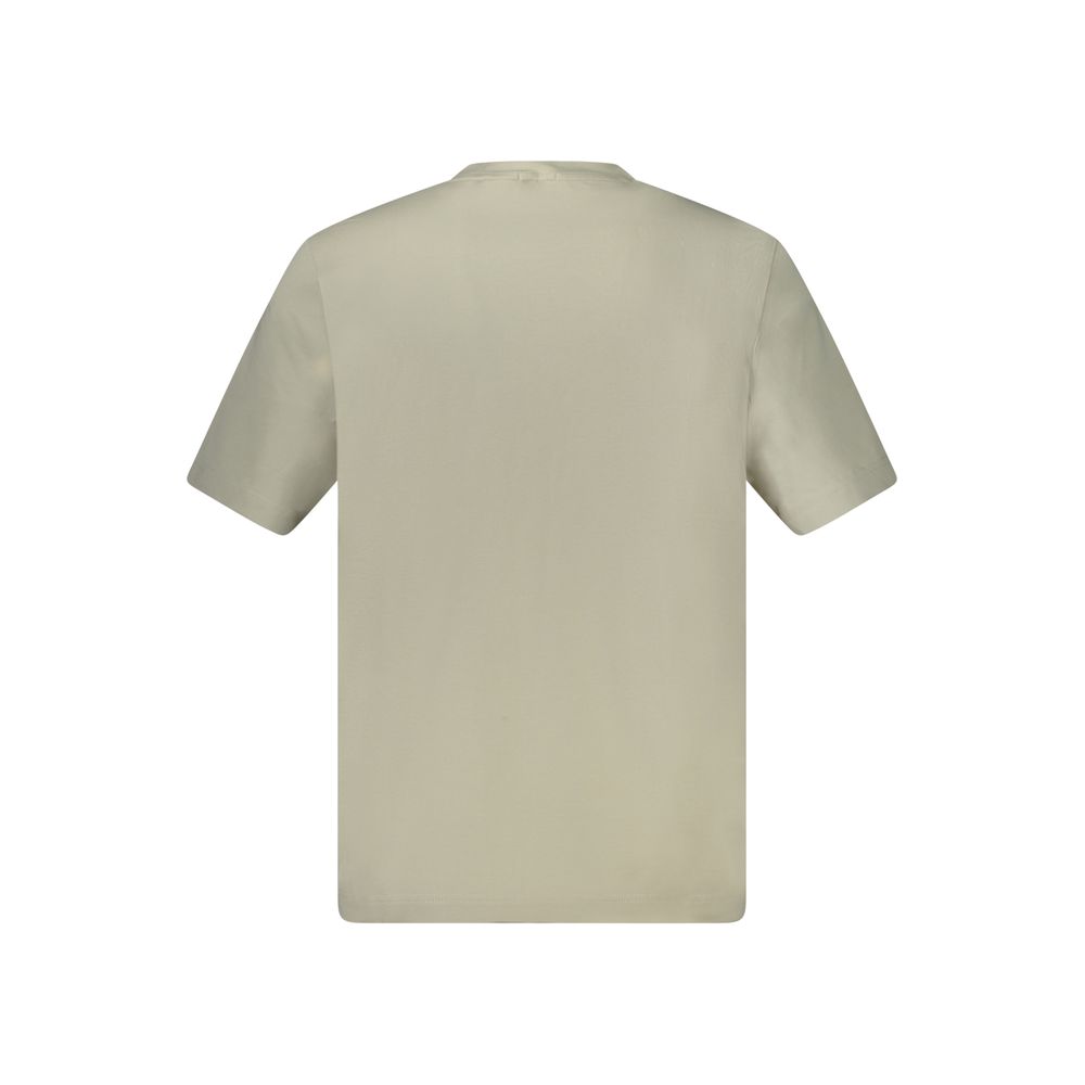 Hugo Boss Beige Cotton T-Shirt - Image 2