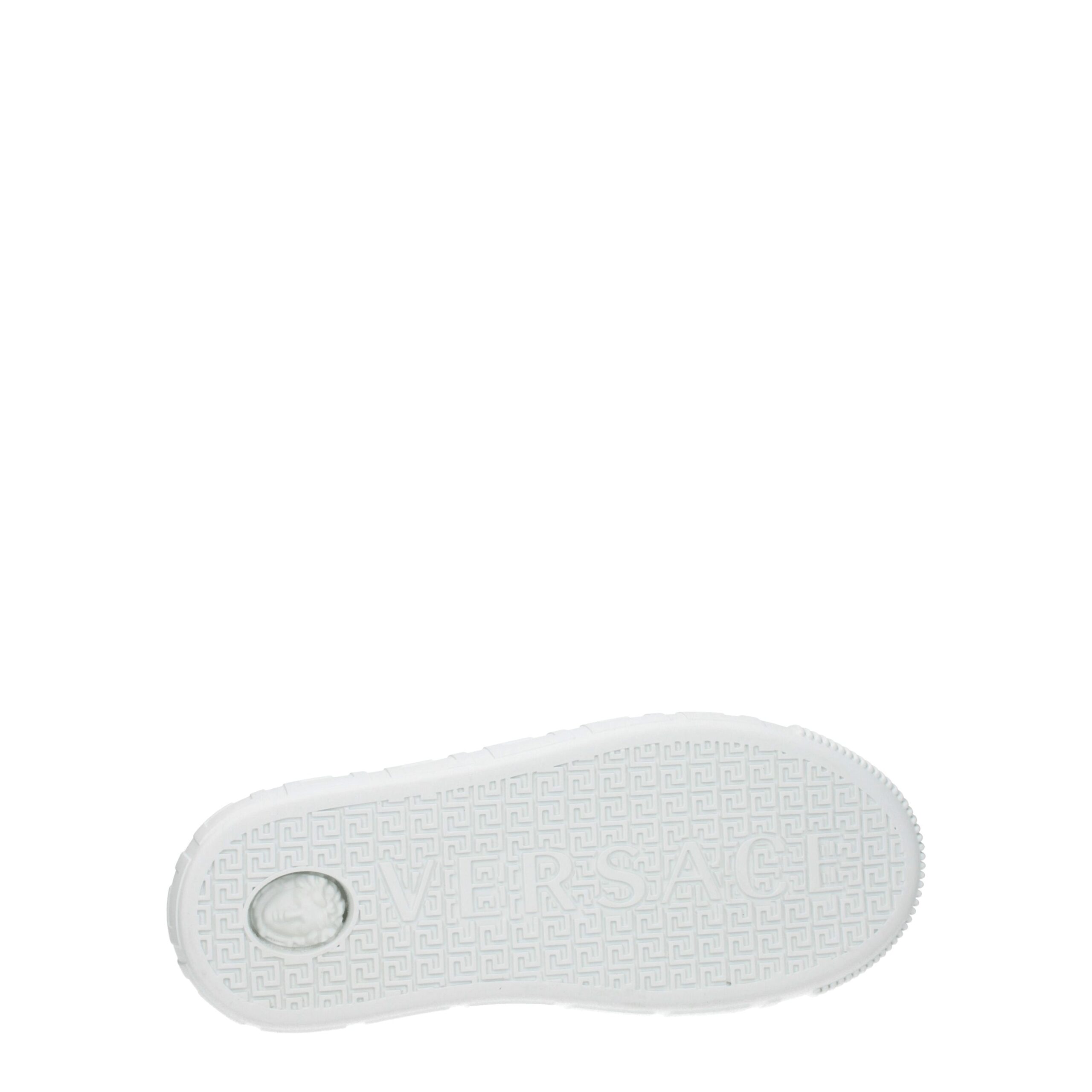 Versace White Leather Low Top Sneakers - Image 5