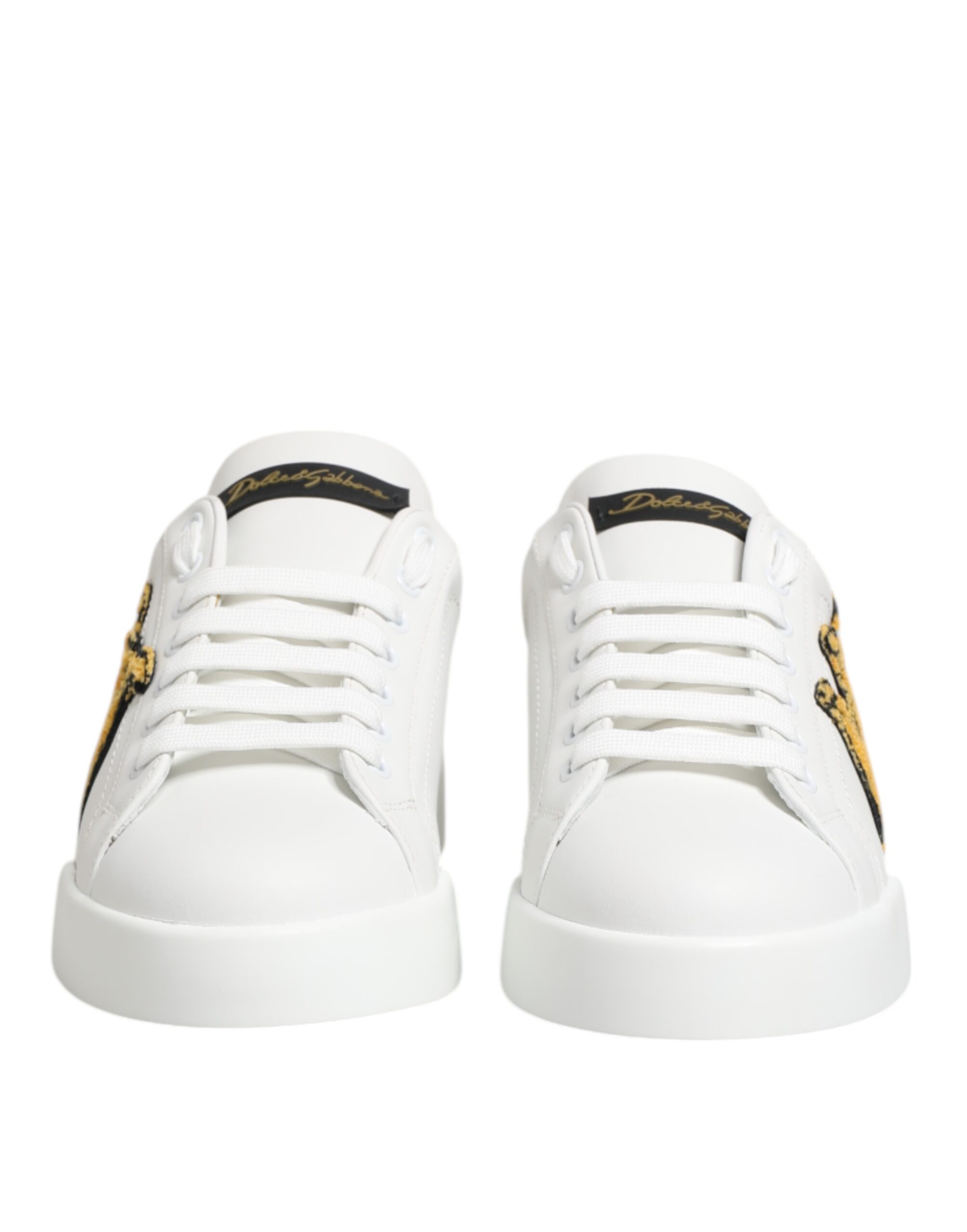 Dolce & Gabbana White Crown Patch Portofino Men Sneakers Shoes - Image 2
