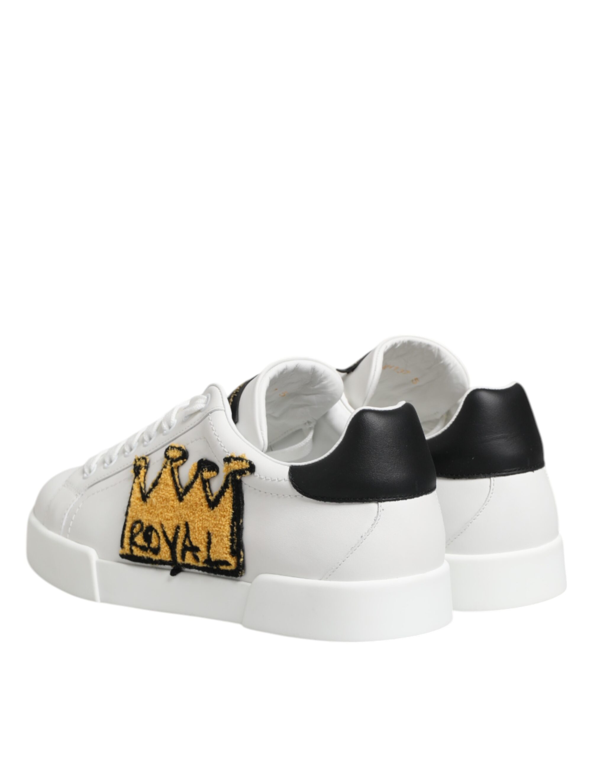Dolce & Gabbana White Crown Patch Portofino Men Sneakers Shoes - Image 5