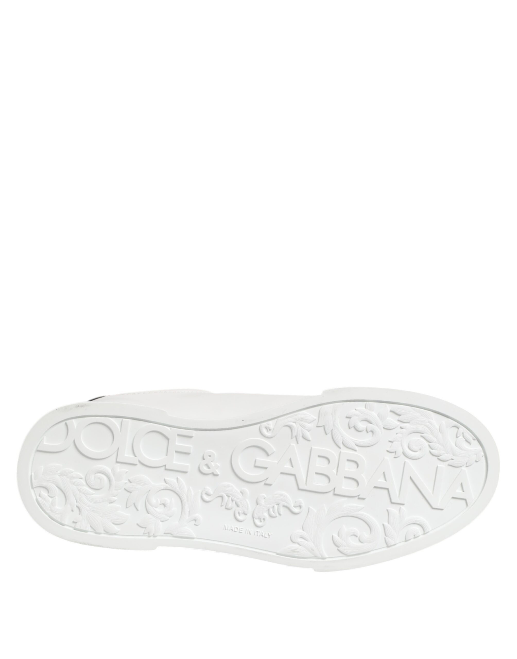 Dolce & Gabbana White Crown Patch Portofino Men Sneakers Shoes - Image 8
