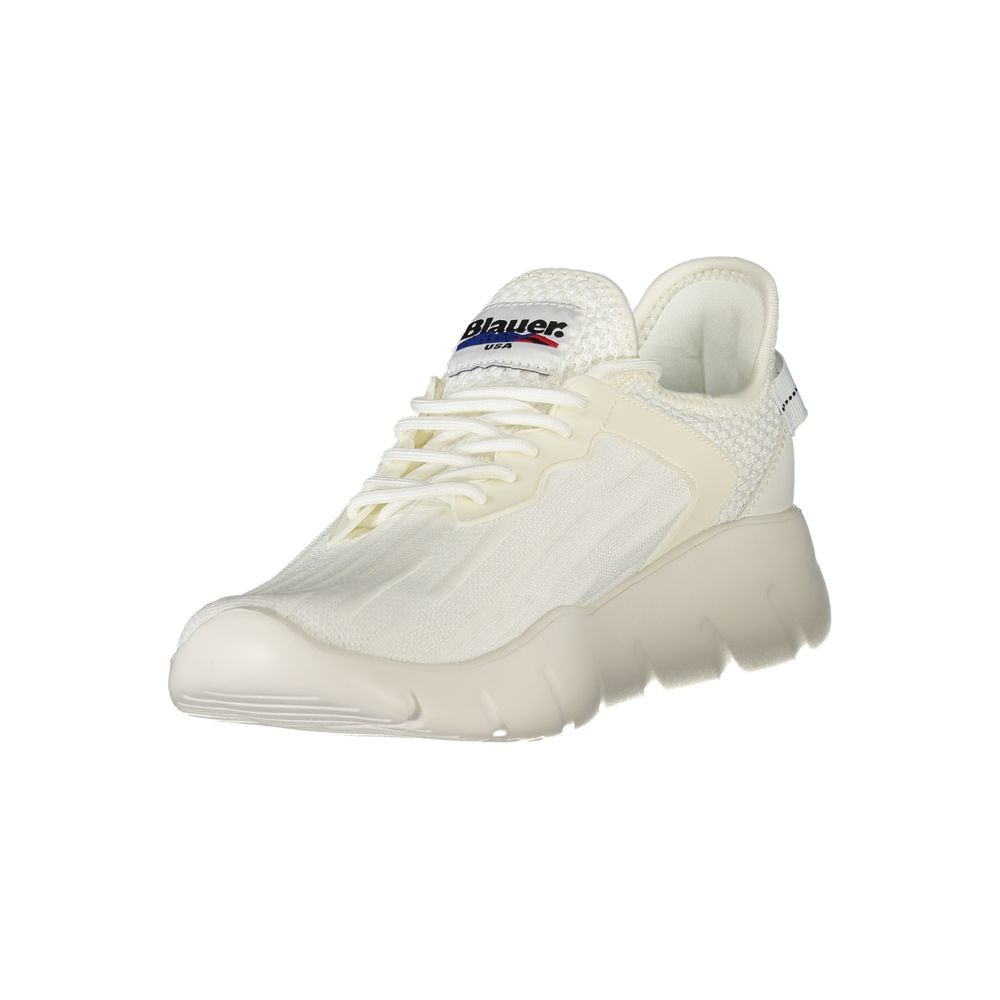 Blauer White Polyester Men's Sneaker - Image 3