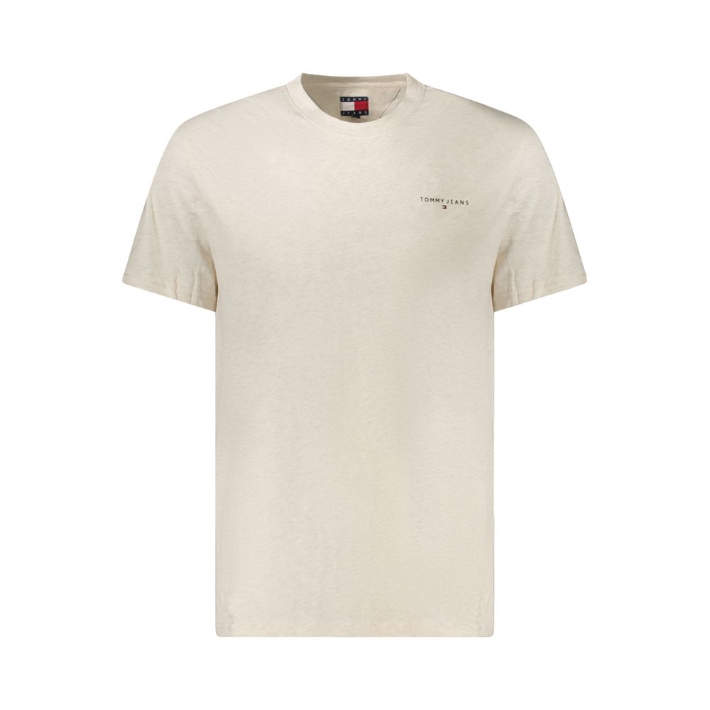 Tommy Hilfiger Beige Cotton Men T-Shirt