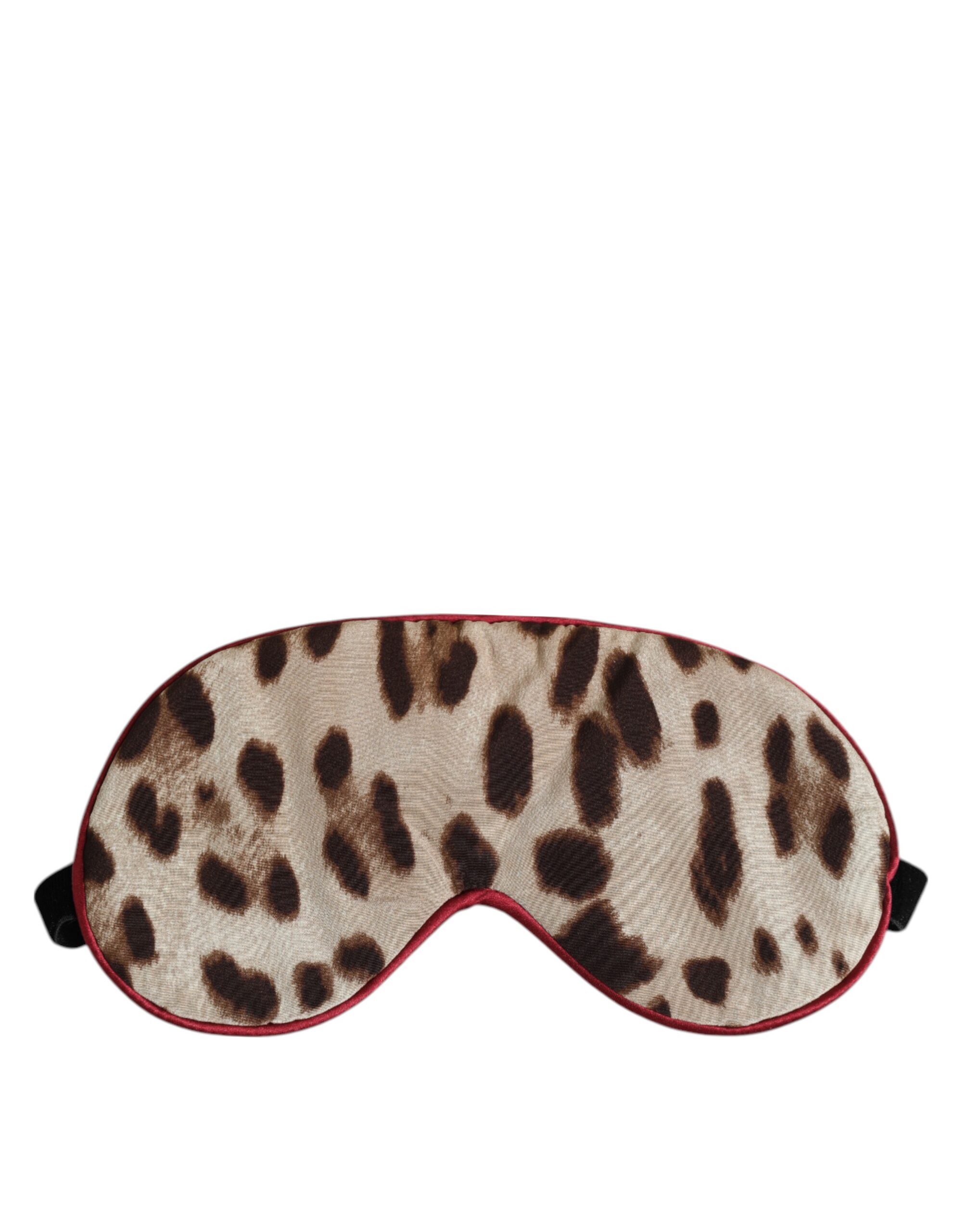 Dolce & Gabbana Brown Leopard Print Silk Women Accessory Sleep Eye Mask - Image 2