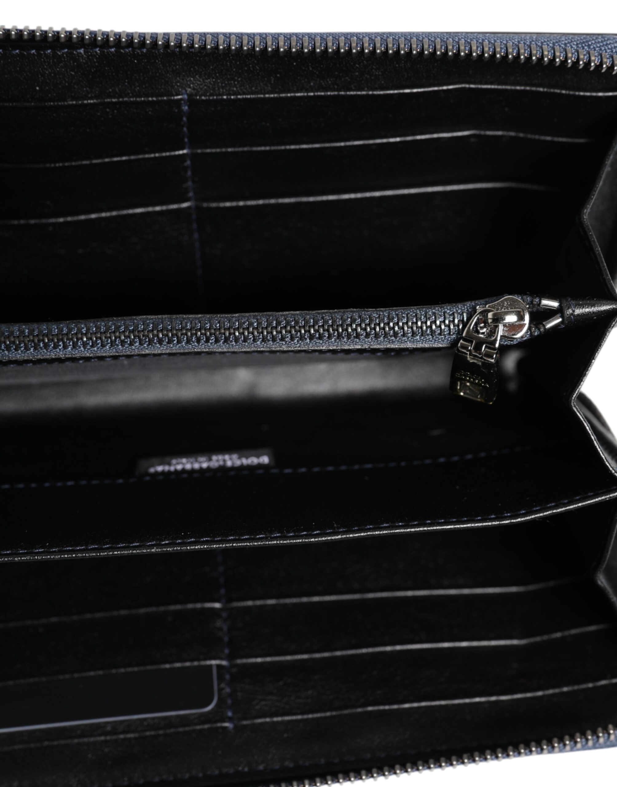 Dolce & Gabbana Black Blue Exotic Leather Men Continental Clutch Wallet - Image 7