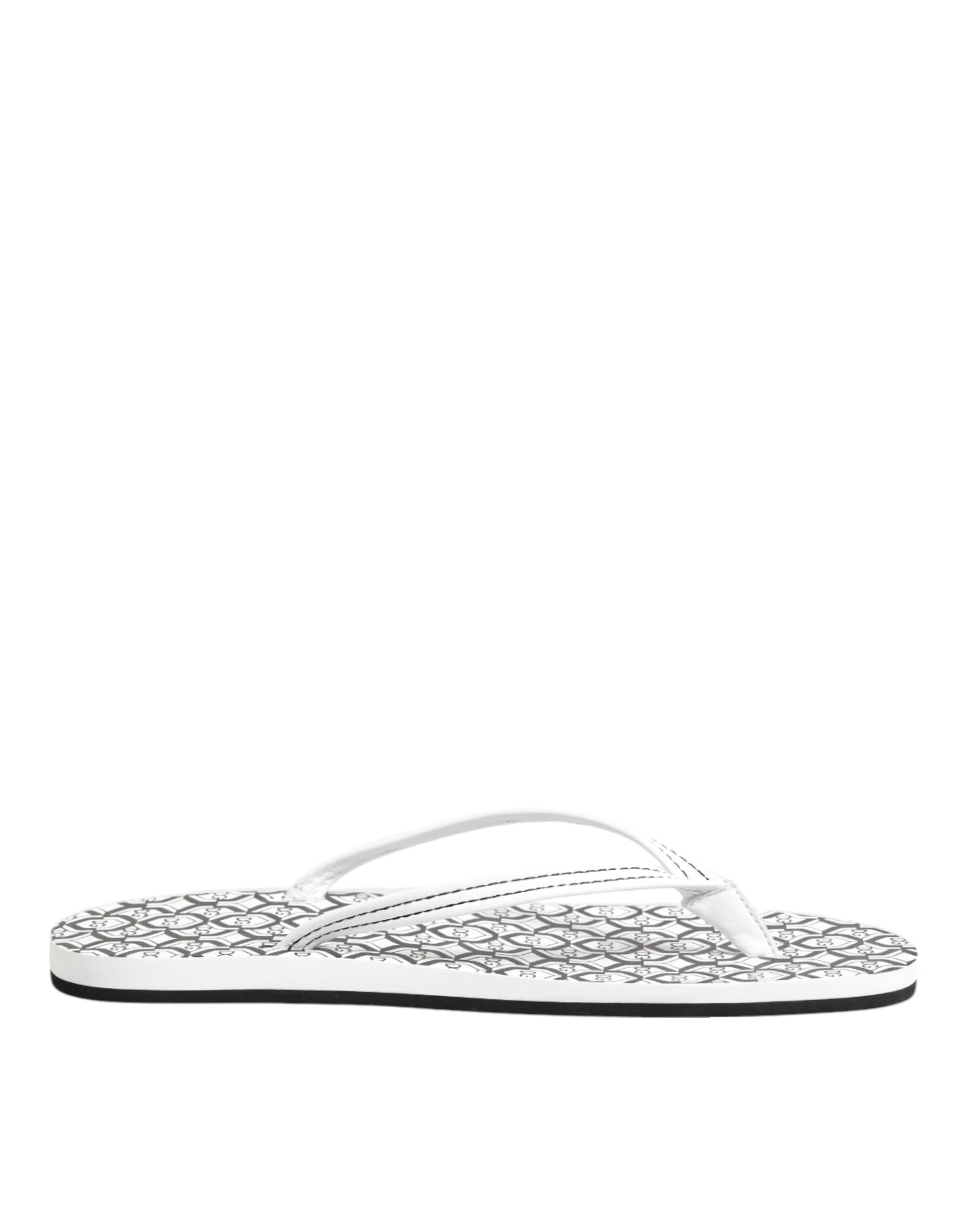 Dolce & Gabbana Black White Logo Beachwear Flats Slipper Shoes - Image 7