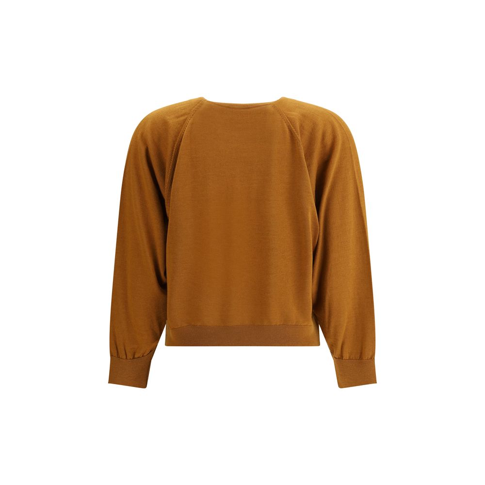 Forte_Forte Brown Fleece Wool Sweatshirt - Image 2