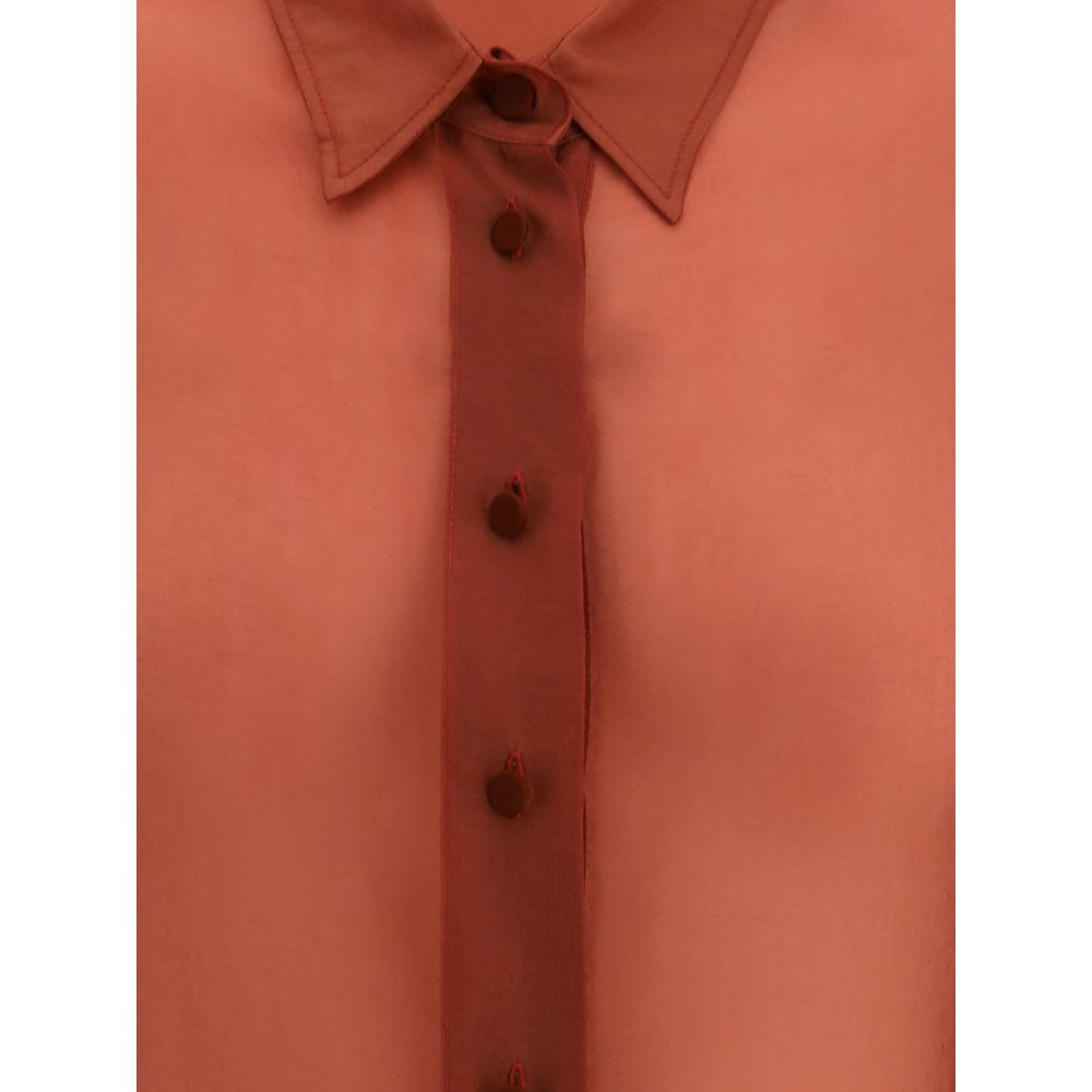 Forte_Forte Orange Copper Dress Shirt - Image 3